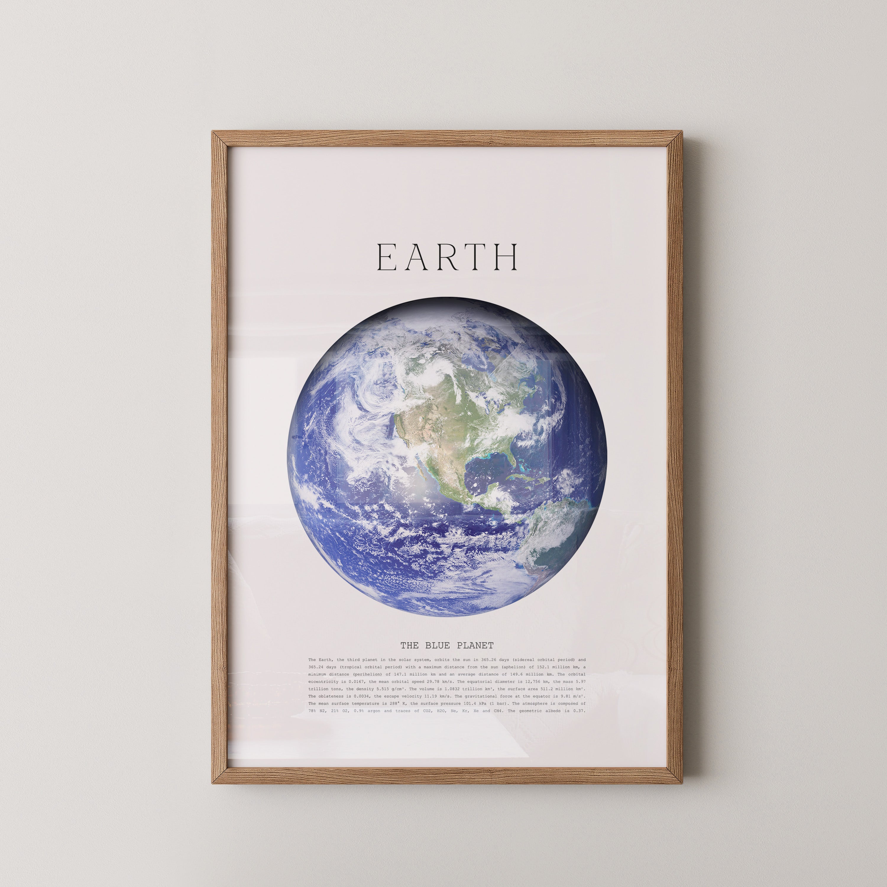 Erde Weltraumperspektive klar