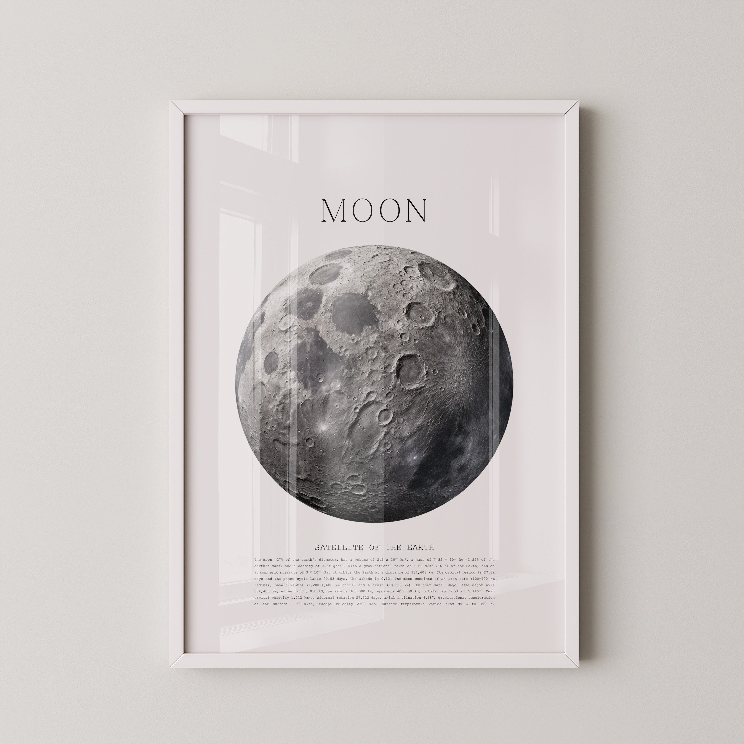 Mond grau Textur Detail