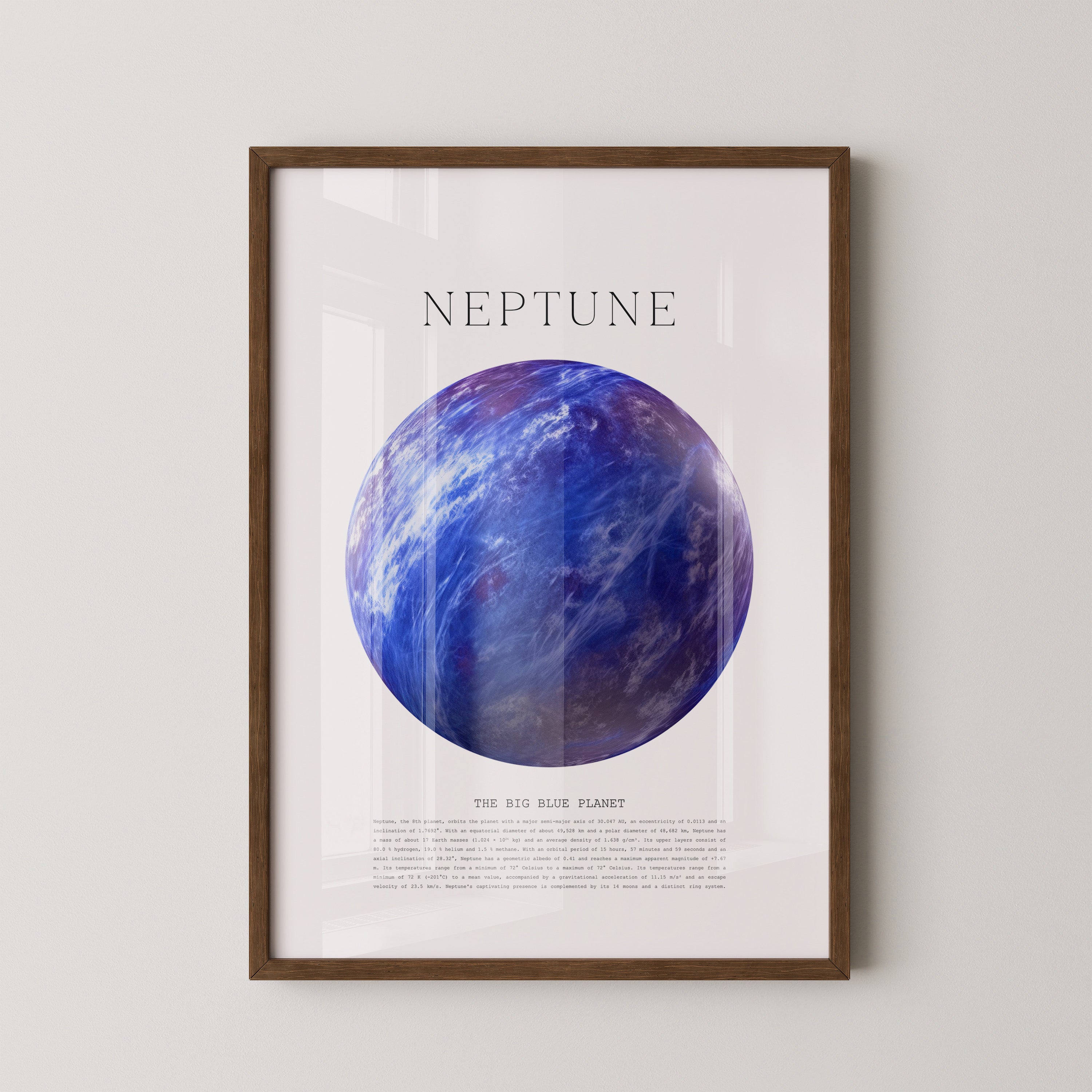 Neptun Kugel Blaues Universum