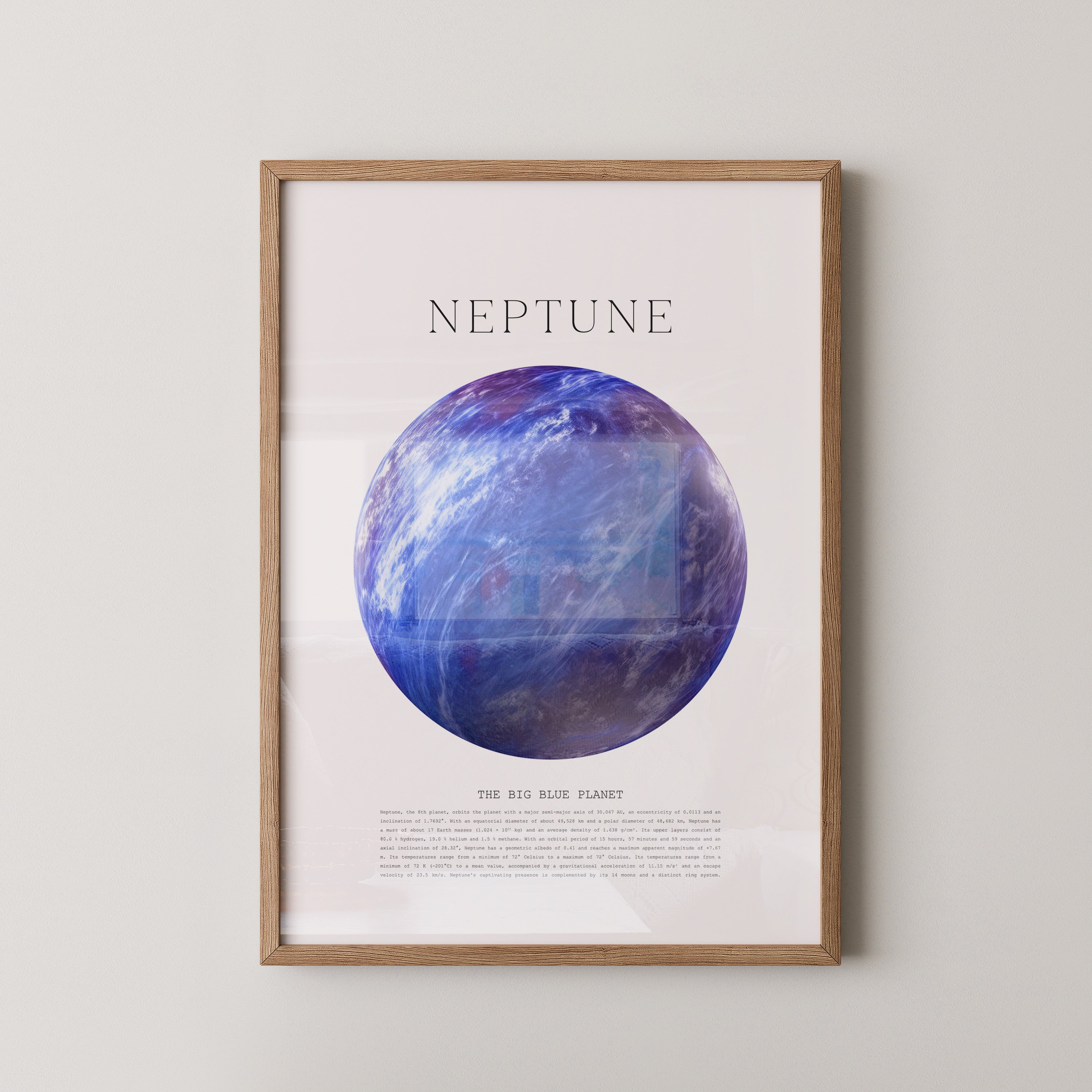 Neptun Kugel Blaues Universum