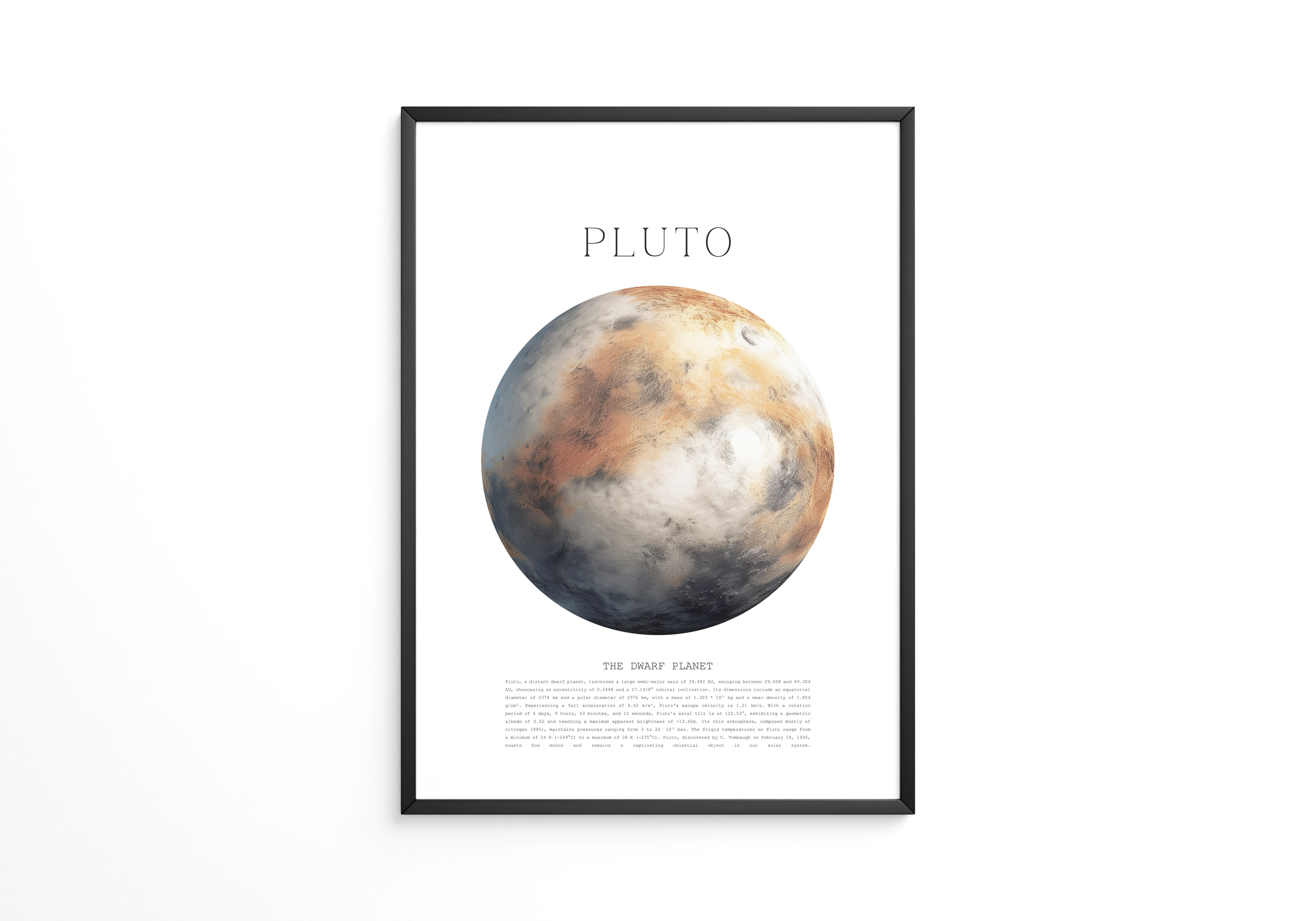 Pluto Planet Textur Farbig