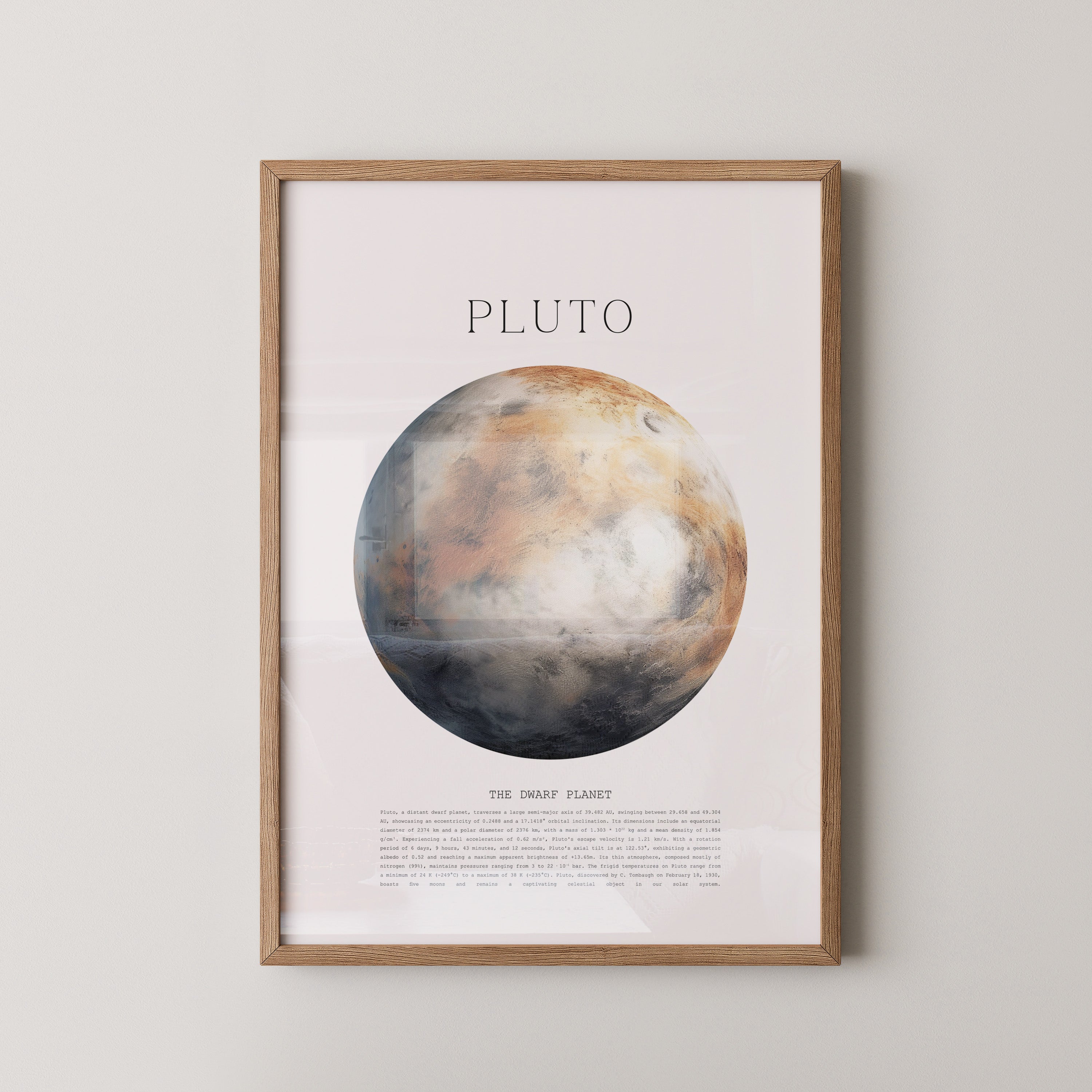 Pluto Planet Textur Farbig