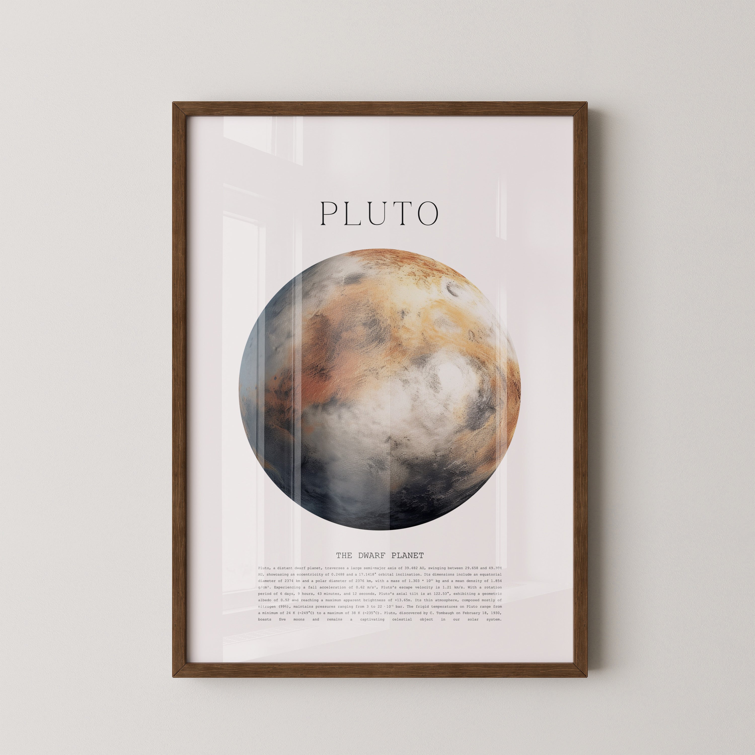 Pluto Planet Textur Farbig