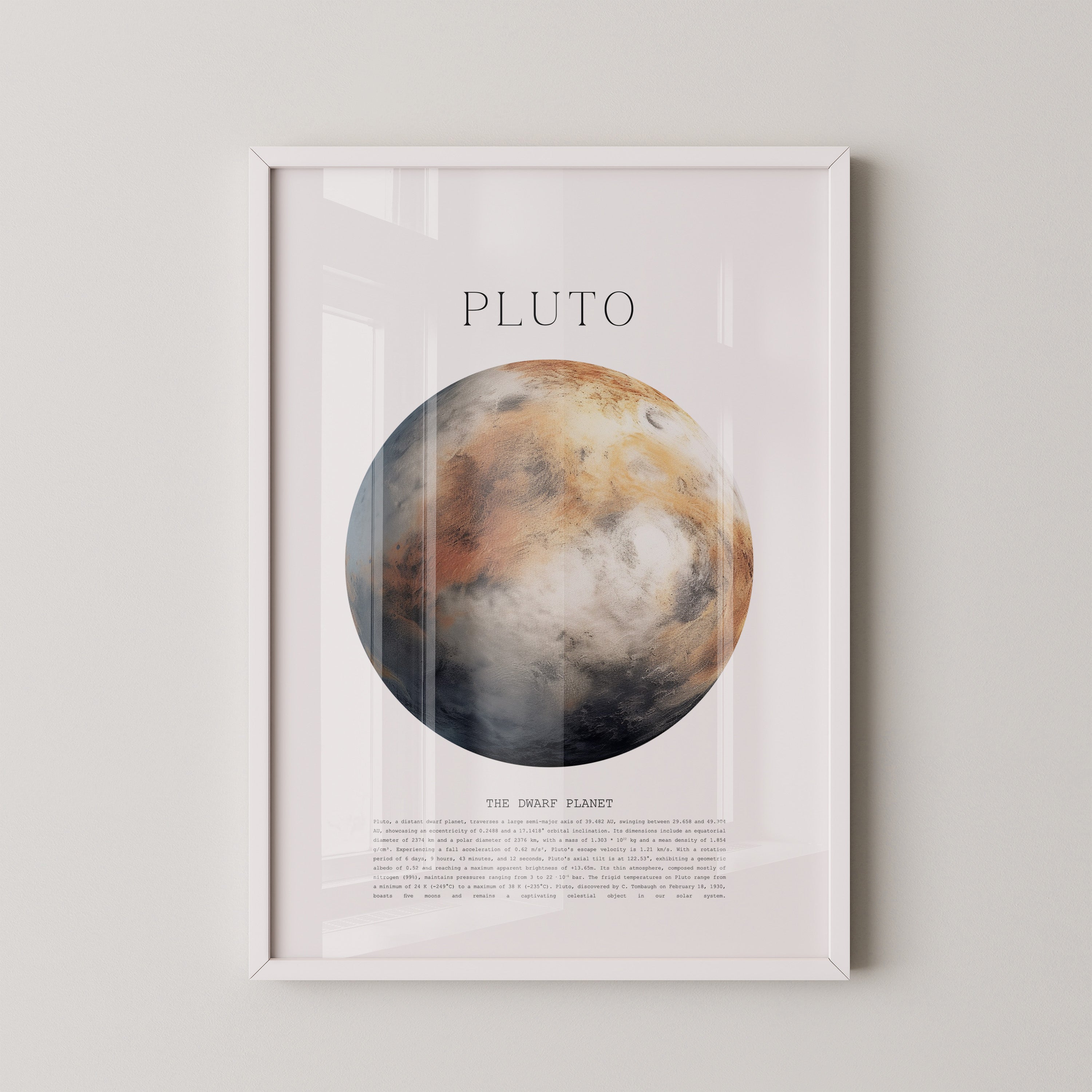 Pluto Planet Textur Farbig