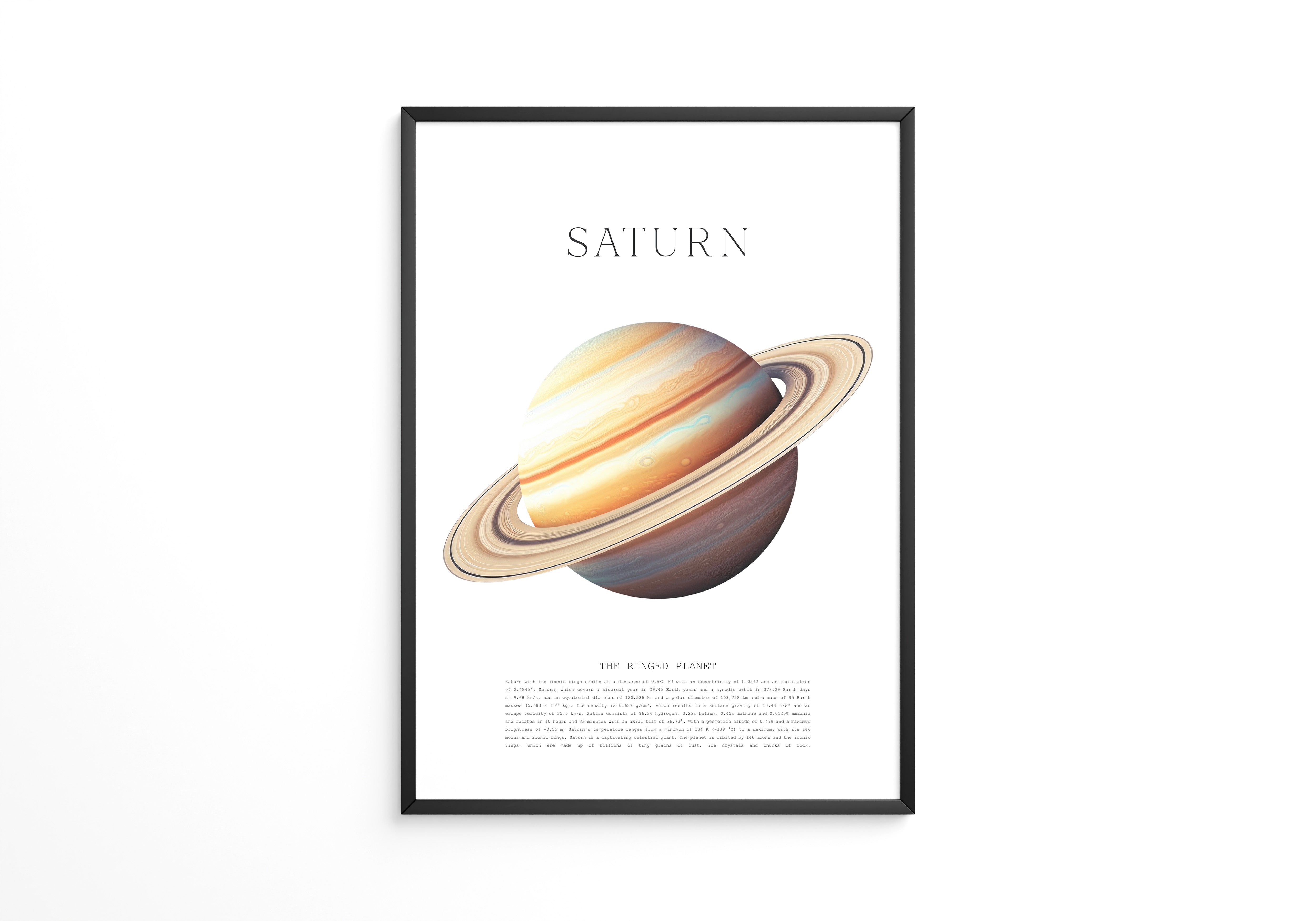 Saturn Ringe Illustration Pastell