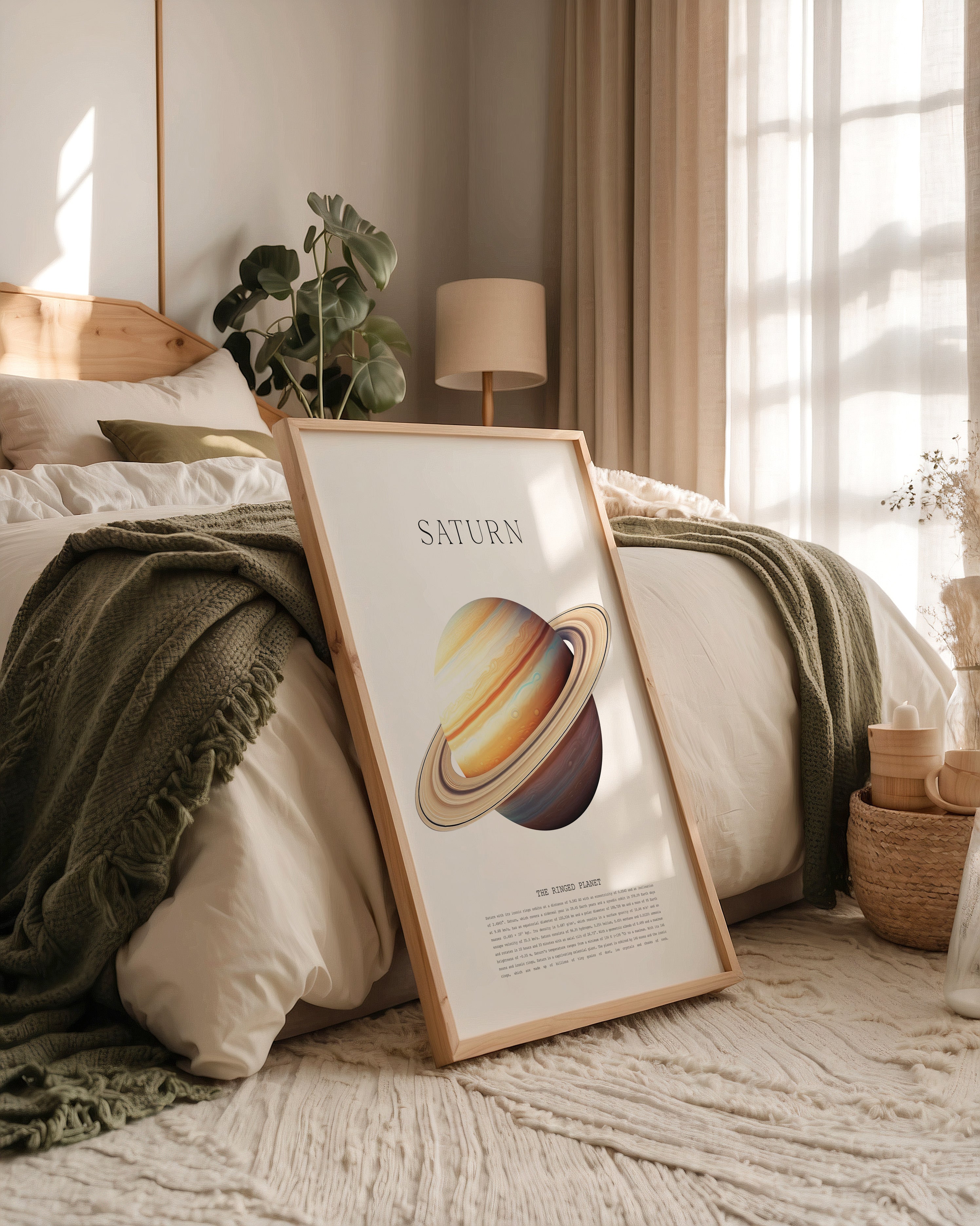 Saturn Ringe Illustration Pastell