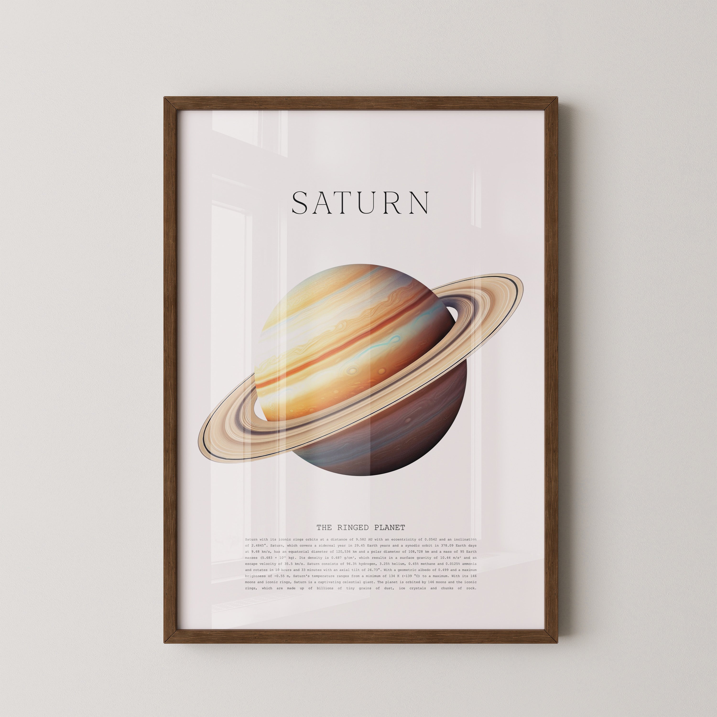 Saturn Ringe Illustration Pastell