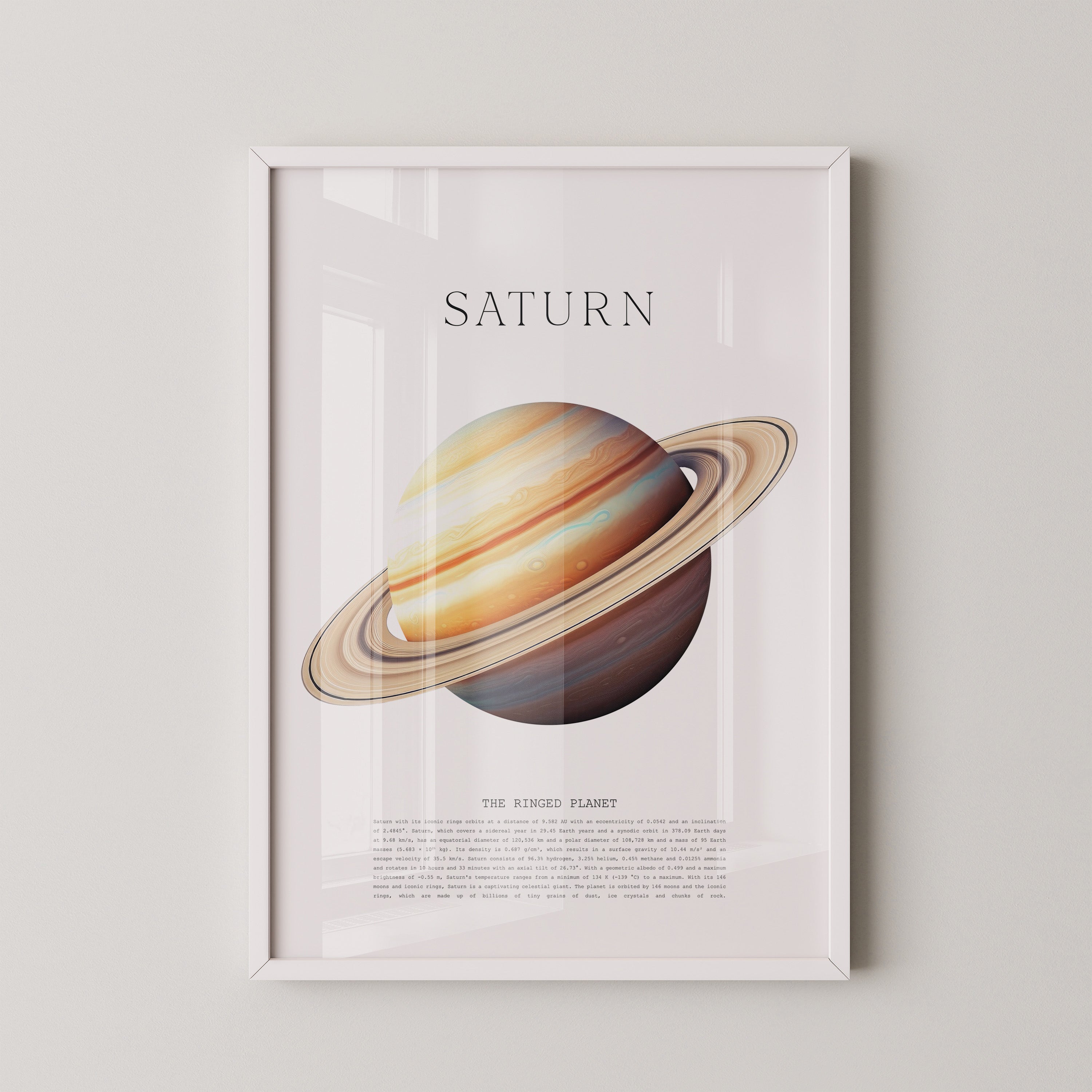 Saturn Ringe Illustration Pastell