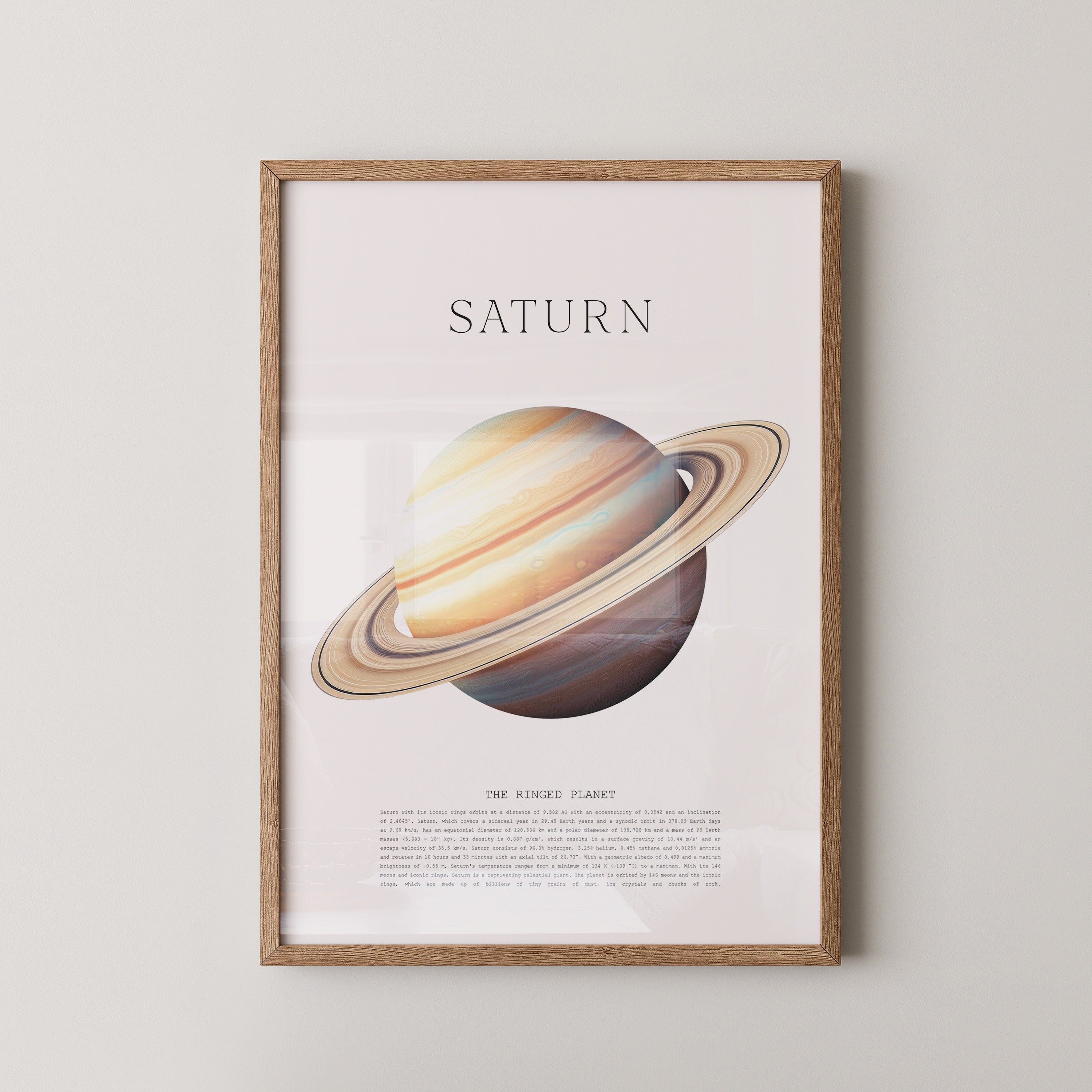 Saturn Ringe Illustration Pastell