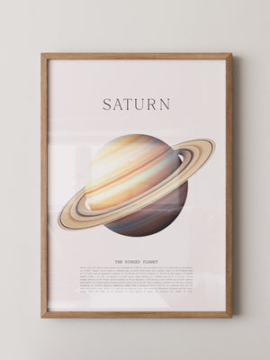 Saturn Ringe Illustration Pastell