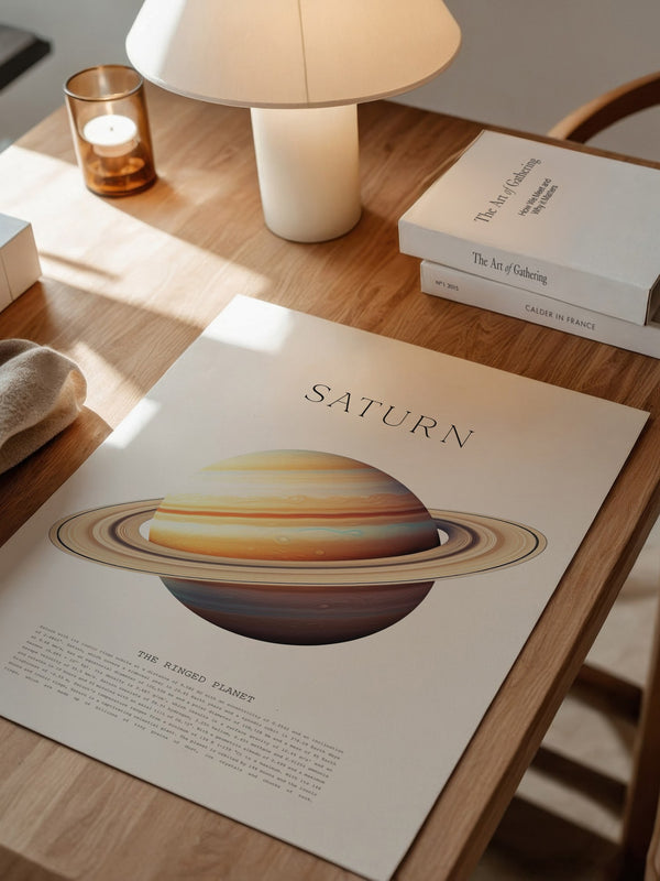Saturn Ringe Illustration Pastell