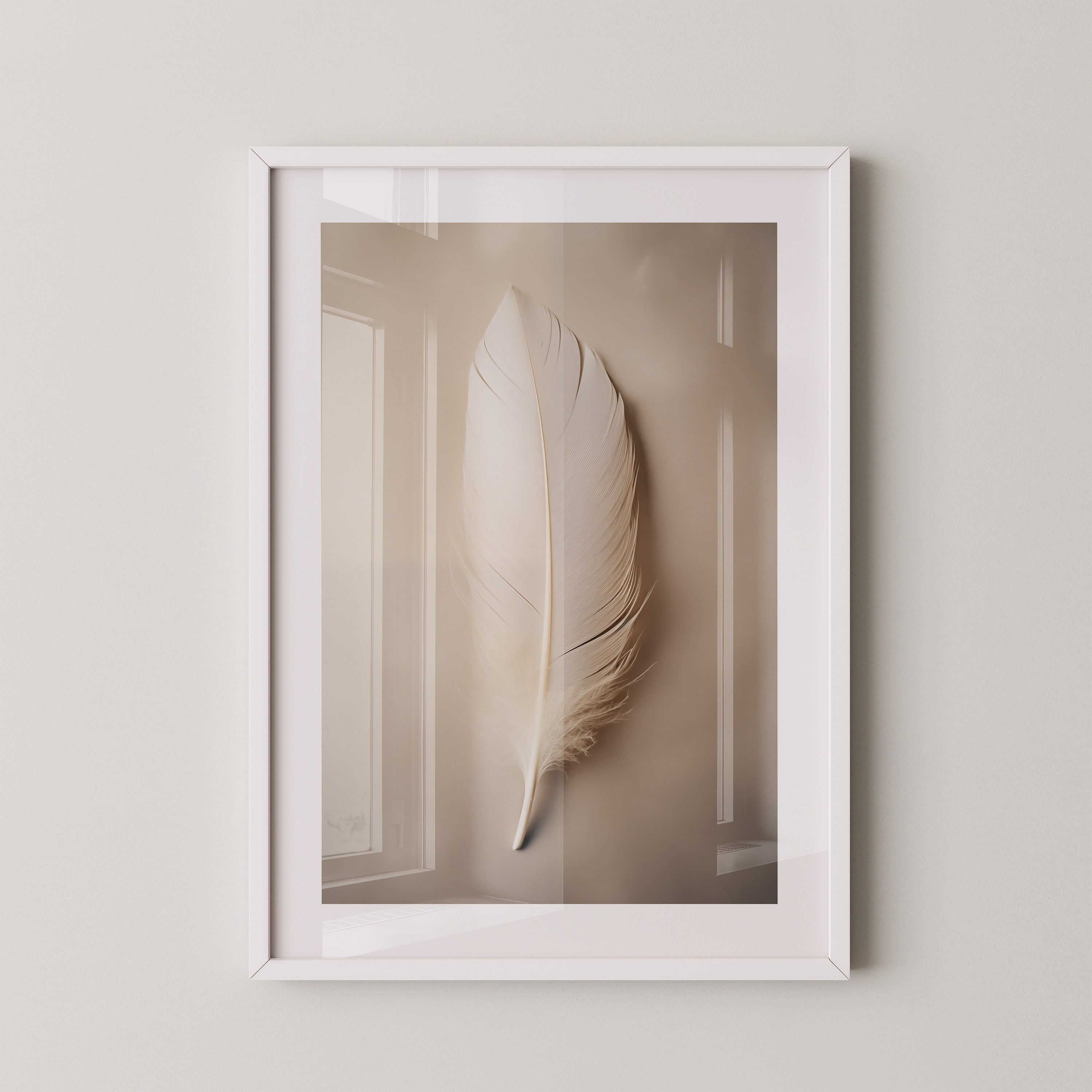 Feder sanft Cremefarben