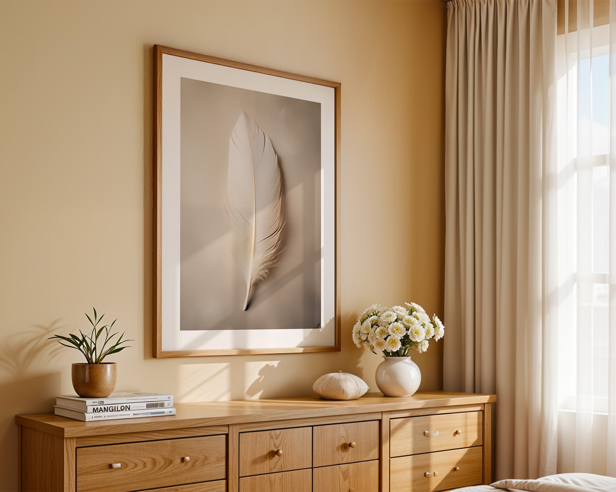 Feder sanft Cremefarben