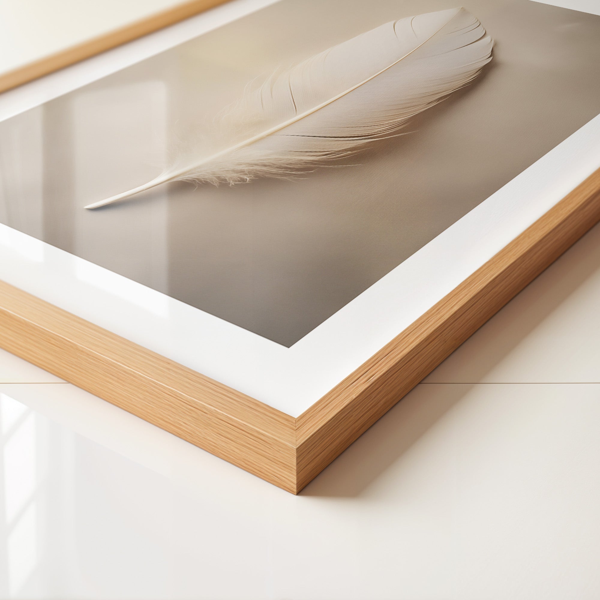 Feder sanft Cremefarben