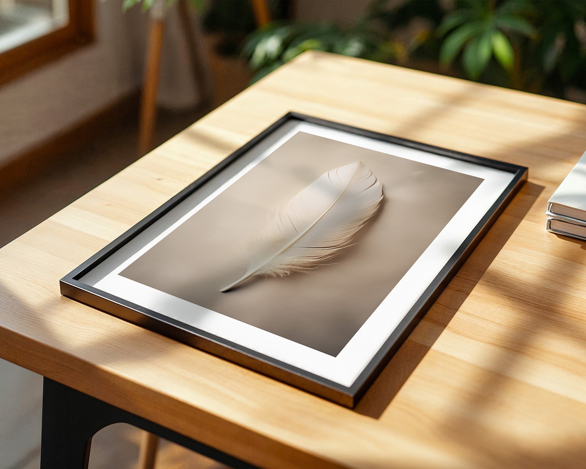 Feder sanft Cremefarben