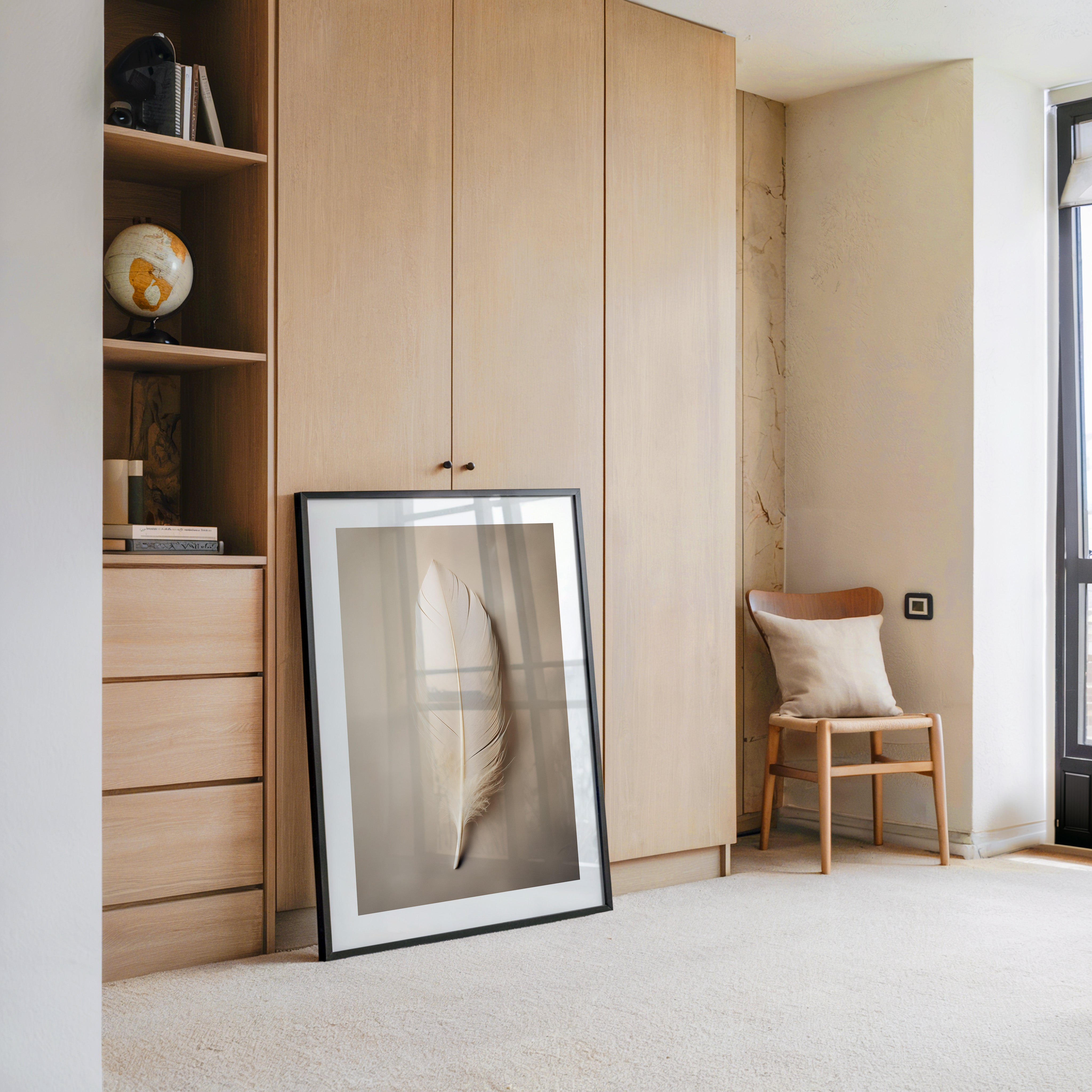 Feder sanft Cremefarben