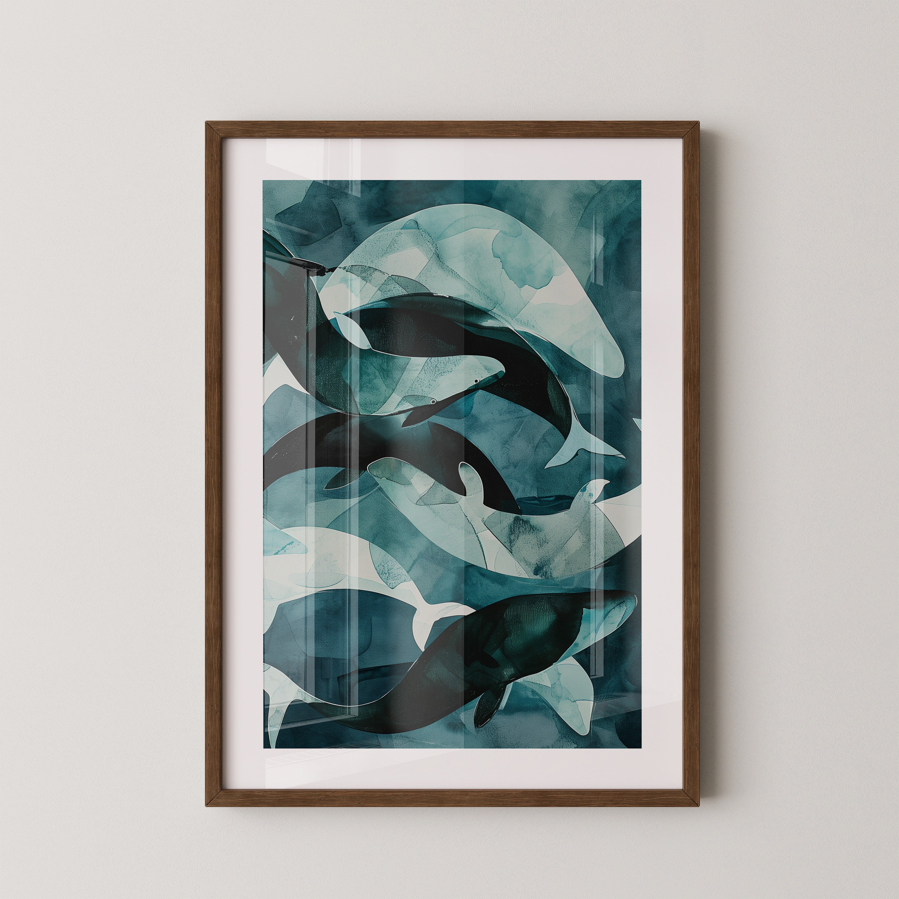 Wale Kunst Blaugrün