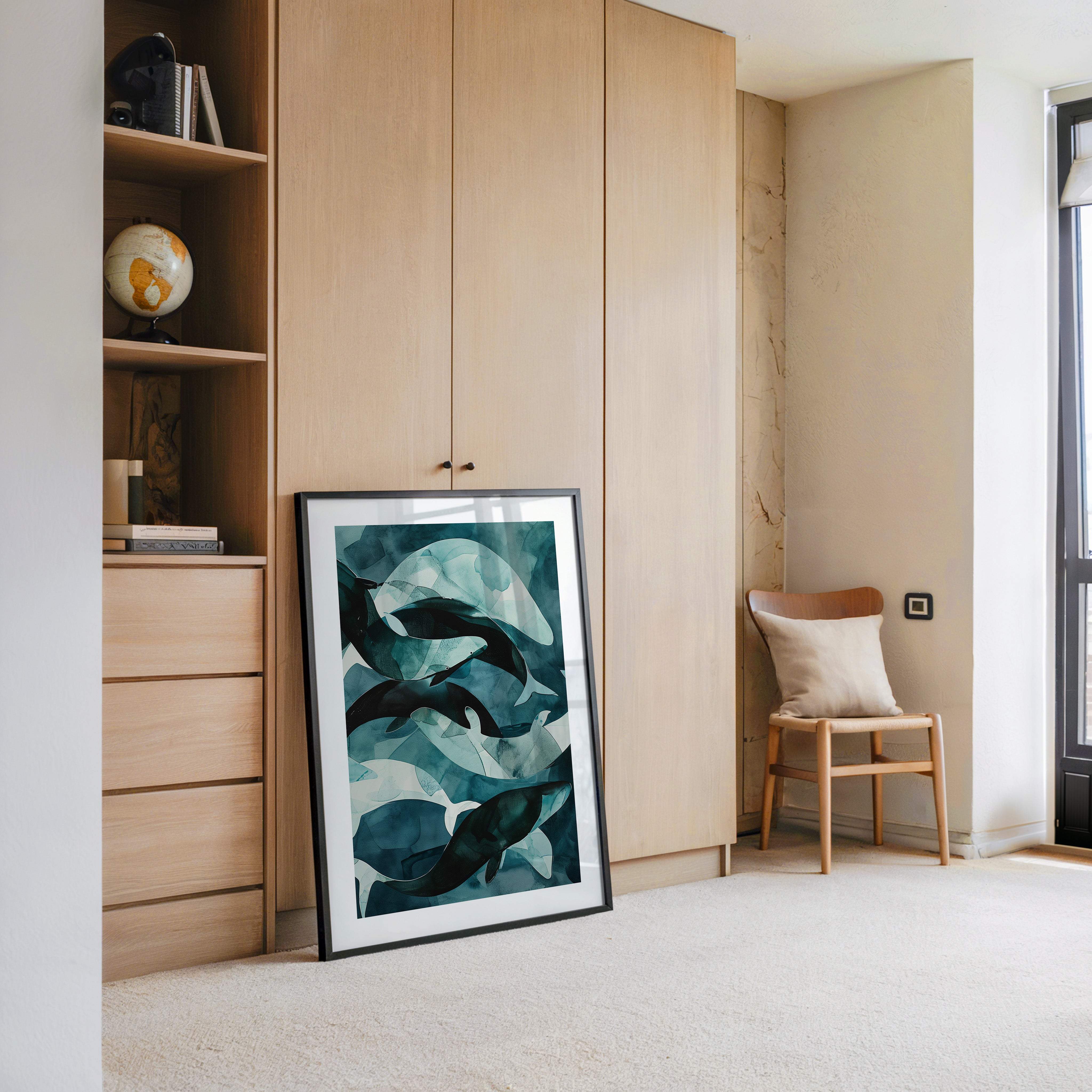 Wale Kunst Blaugrün