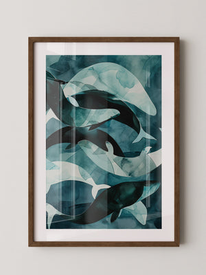 Wale Kunst Blaugrün