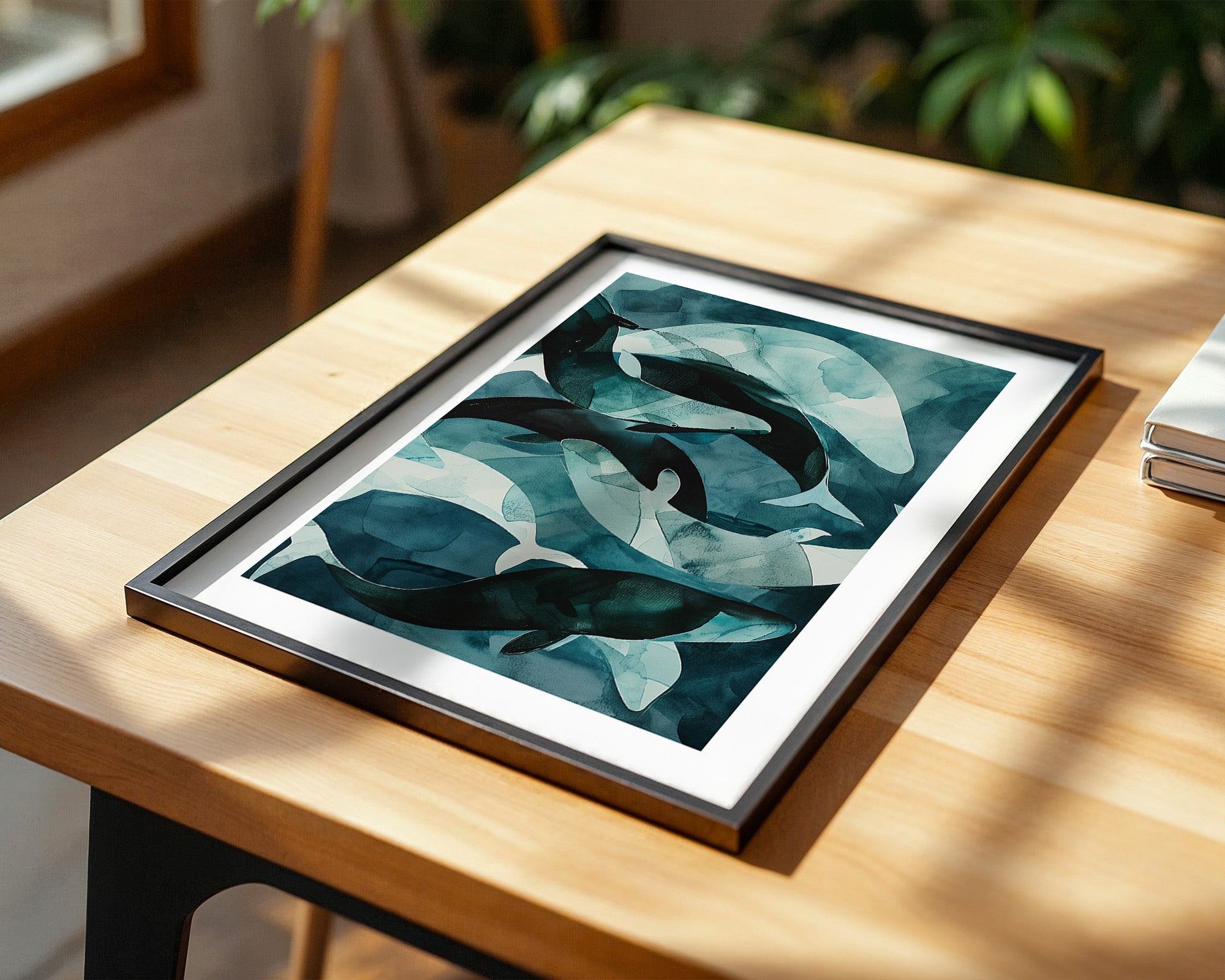 Wale Kunst Blaugrün