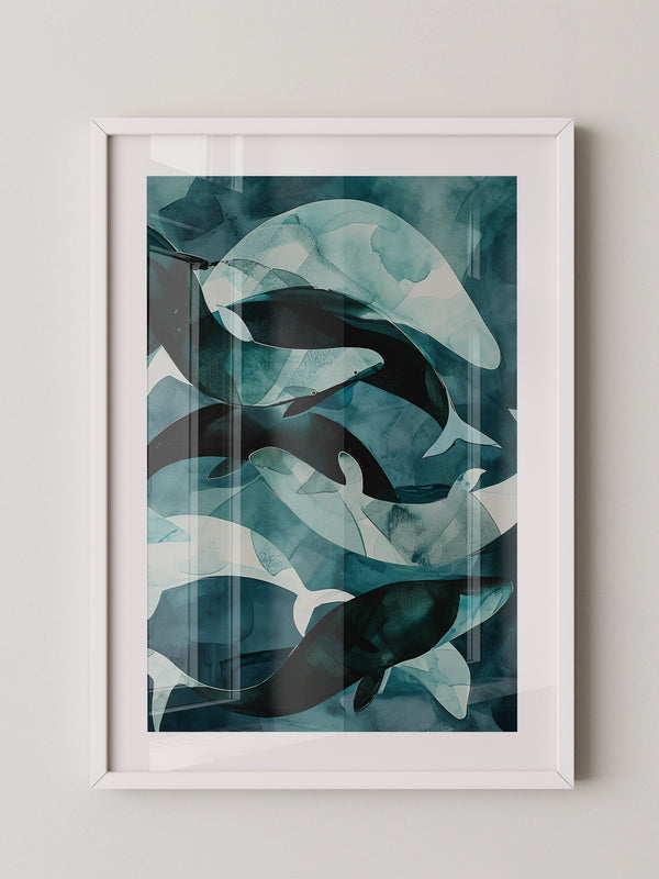Wale Kunst Blaugrün