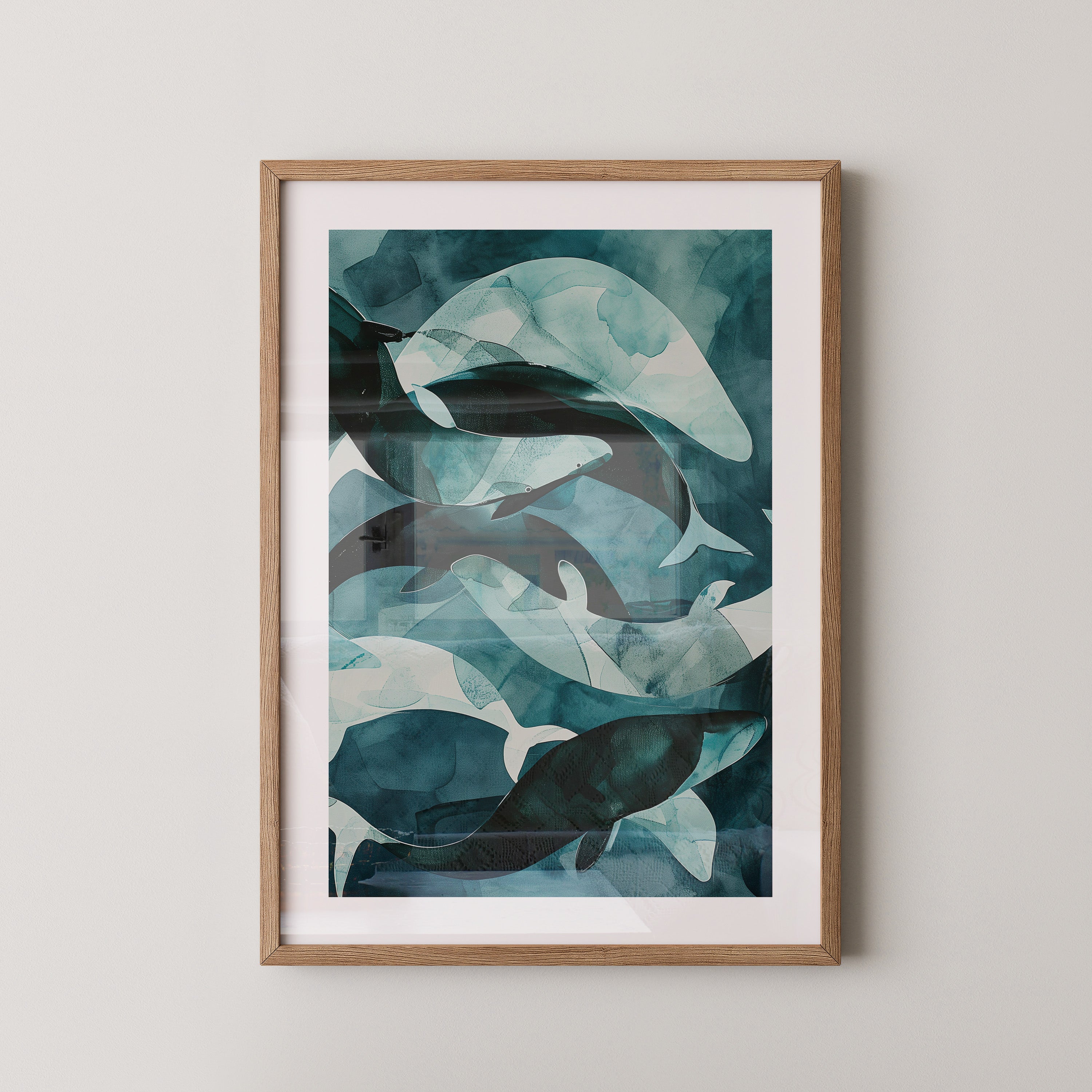 Wale Kunst Blaugrün