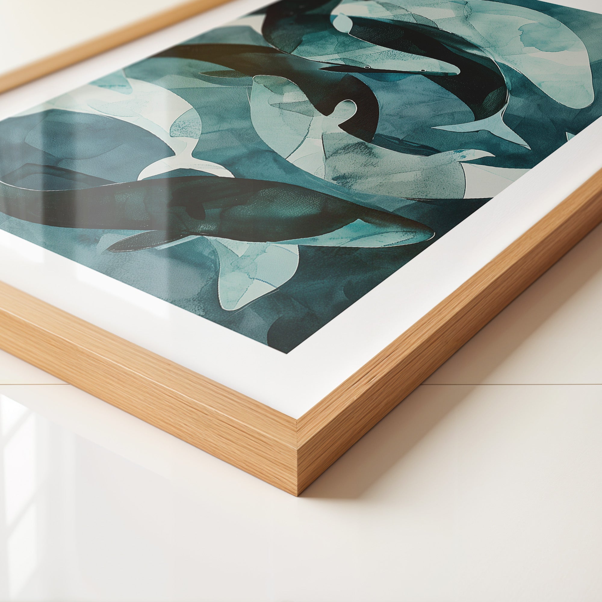 Wale Kunst Blaugrün