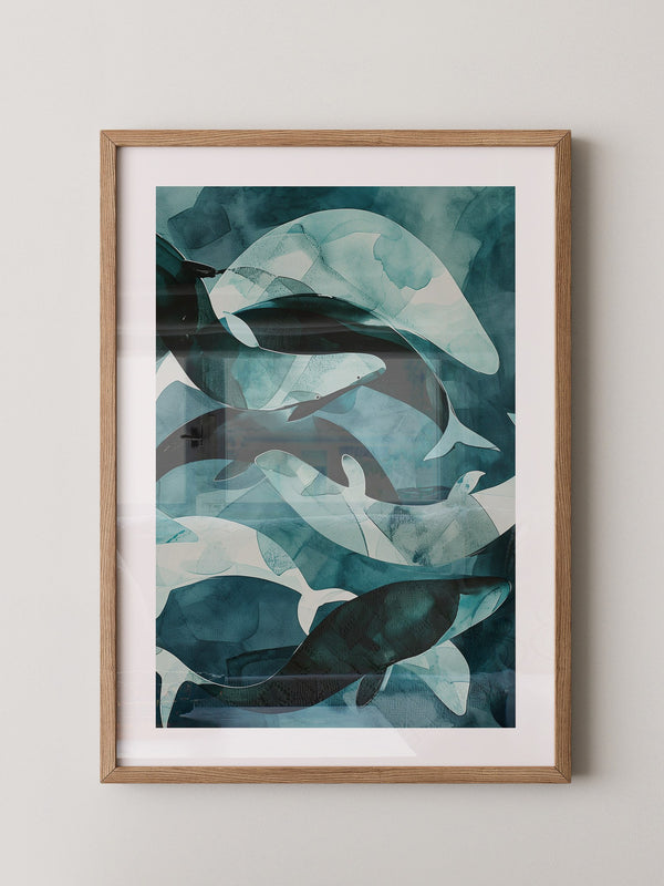 Wale Kunst Blaugrün