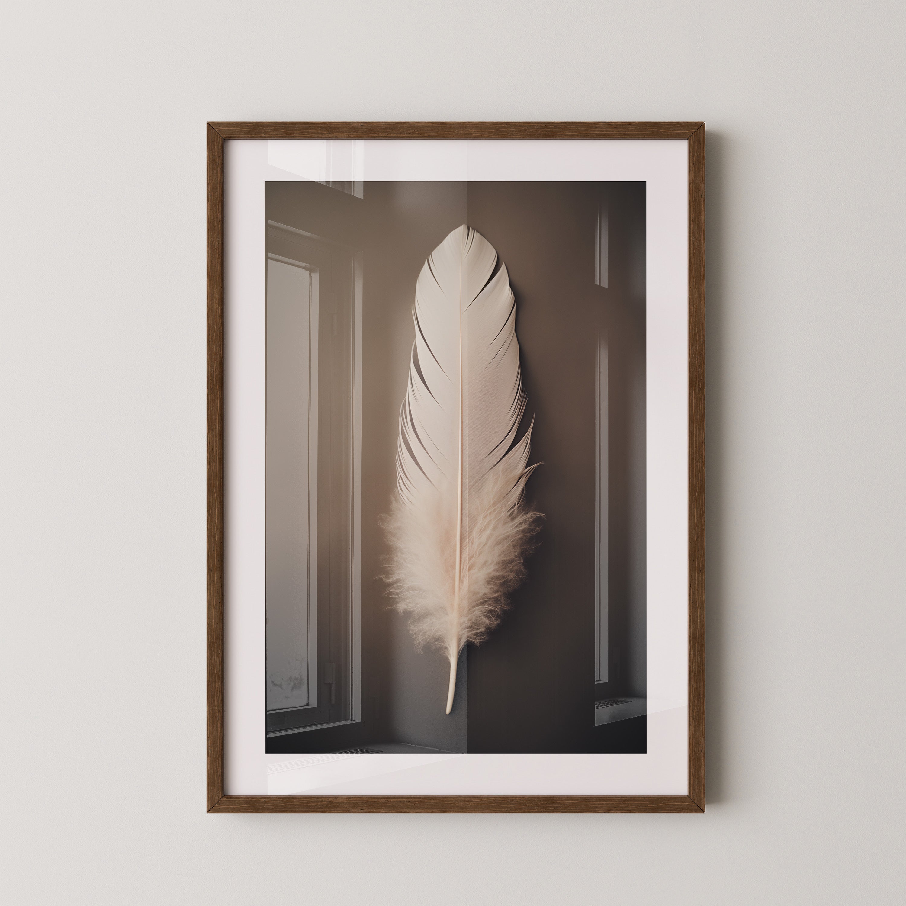 Feder Braun Minimalistisch