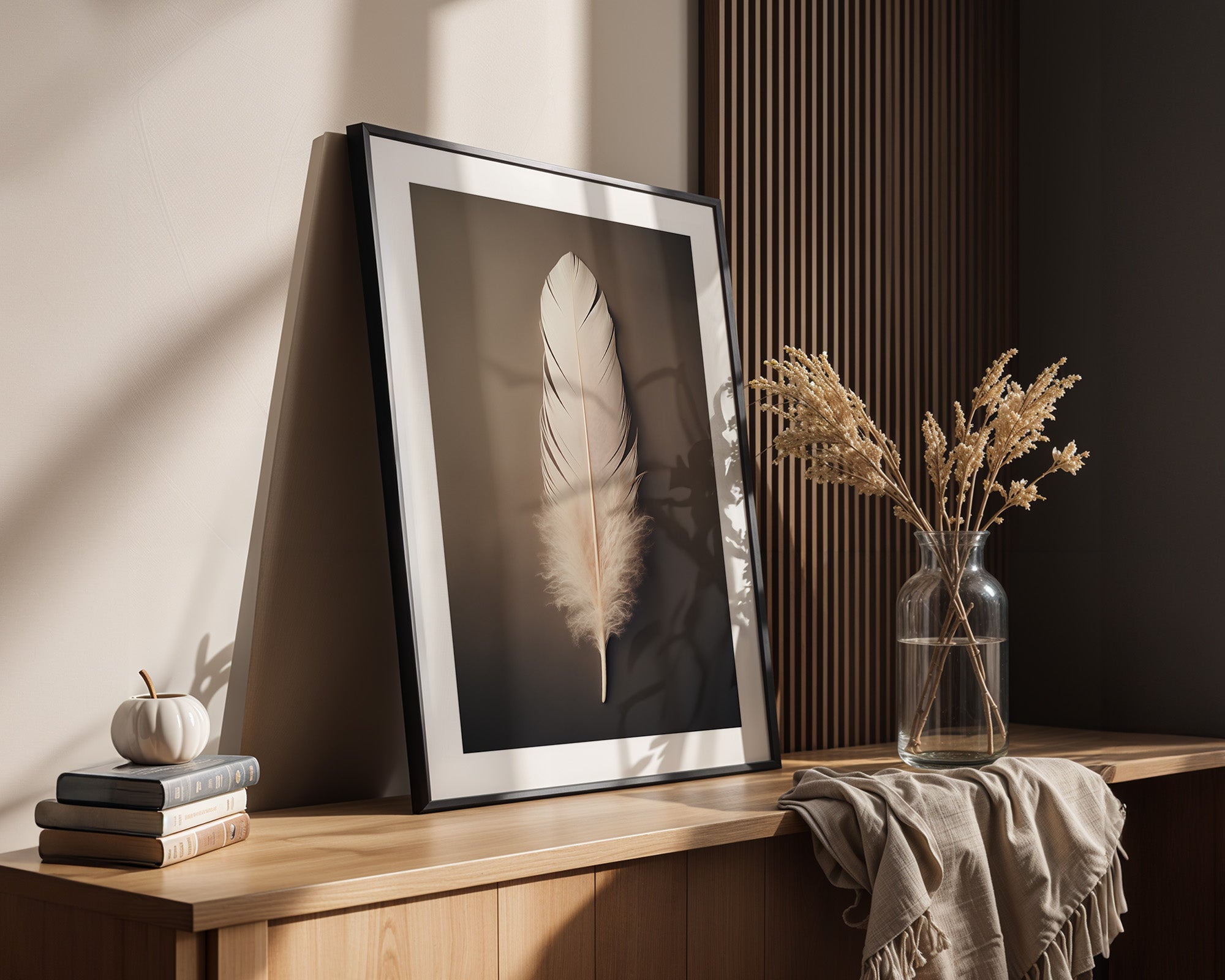 Feder Braun Minimalistisch