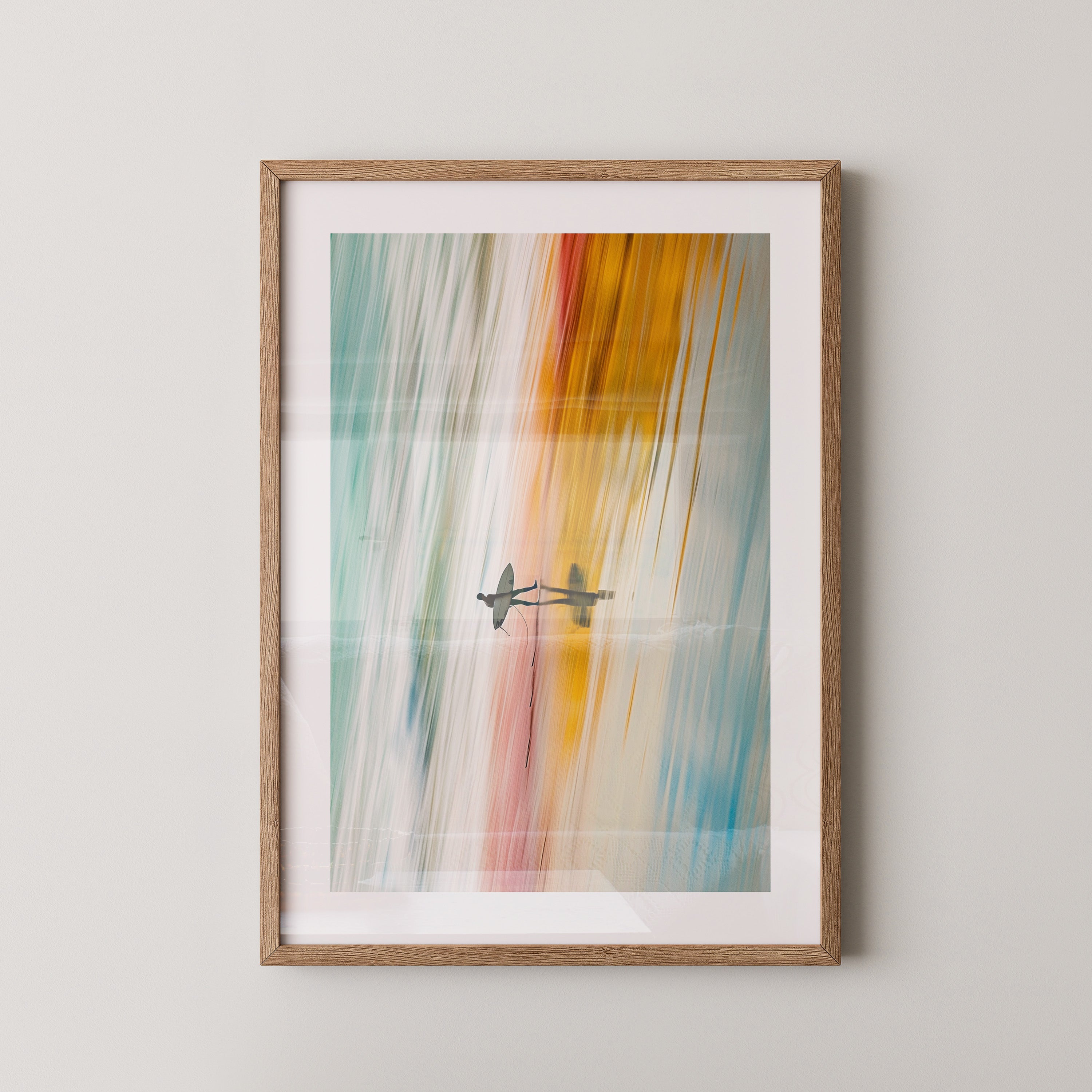 Surfer Spiegelung Farbenmeer