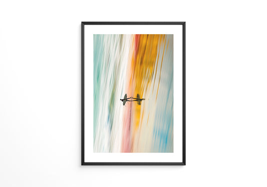 Surfer Spiegelung Farbenmeer