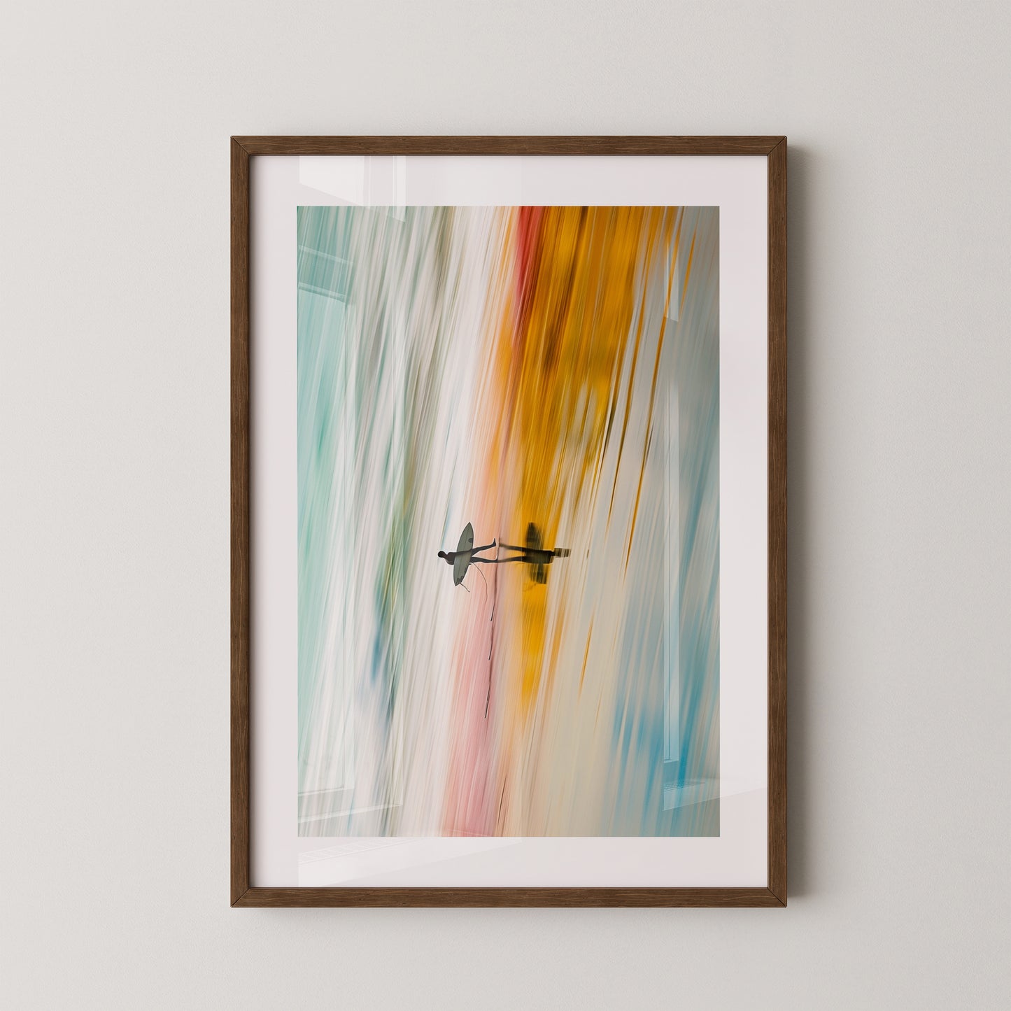 Surfer Spiegelung Farbenmeer