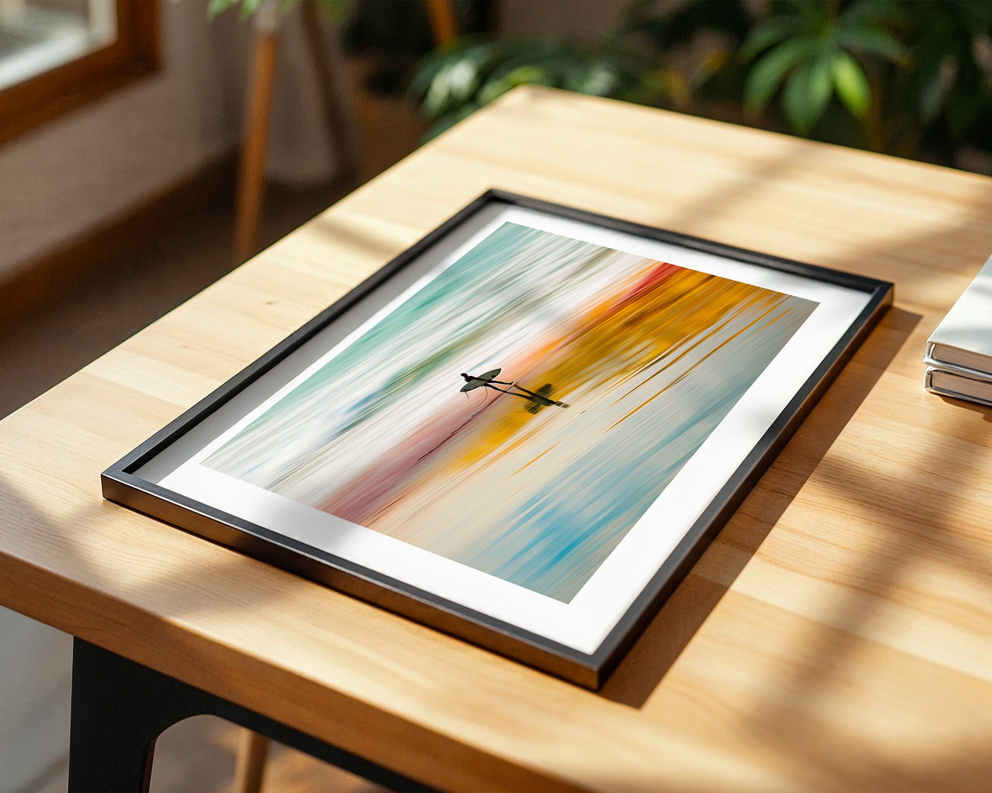 Surfer Spiegelung Farbenmeer