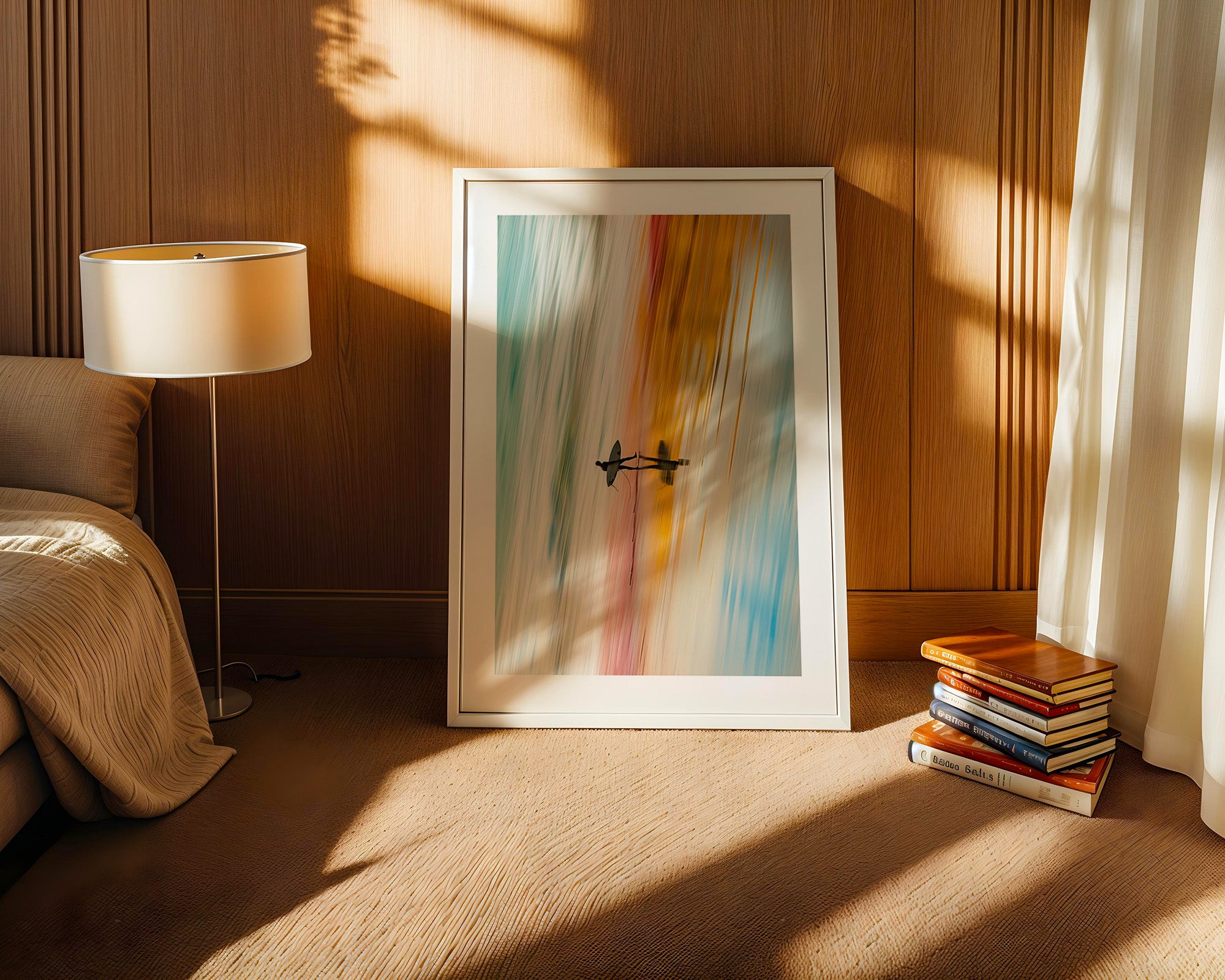 Surfer Spiegelung Farbenmeer