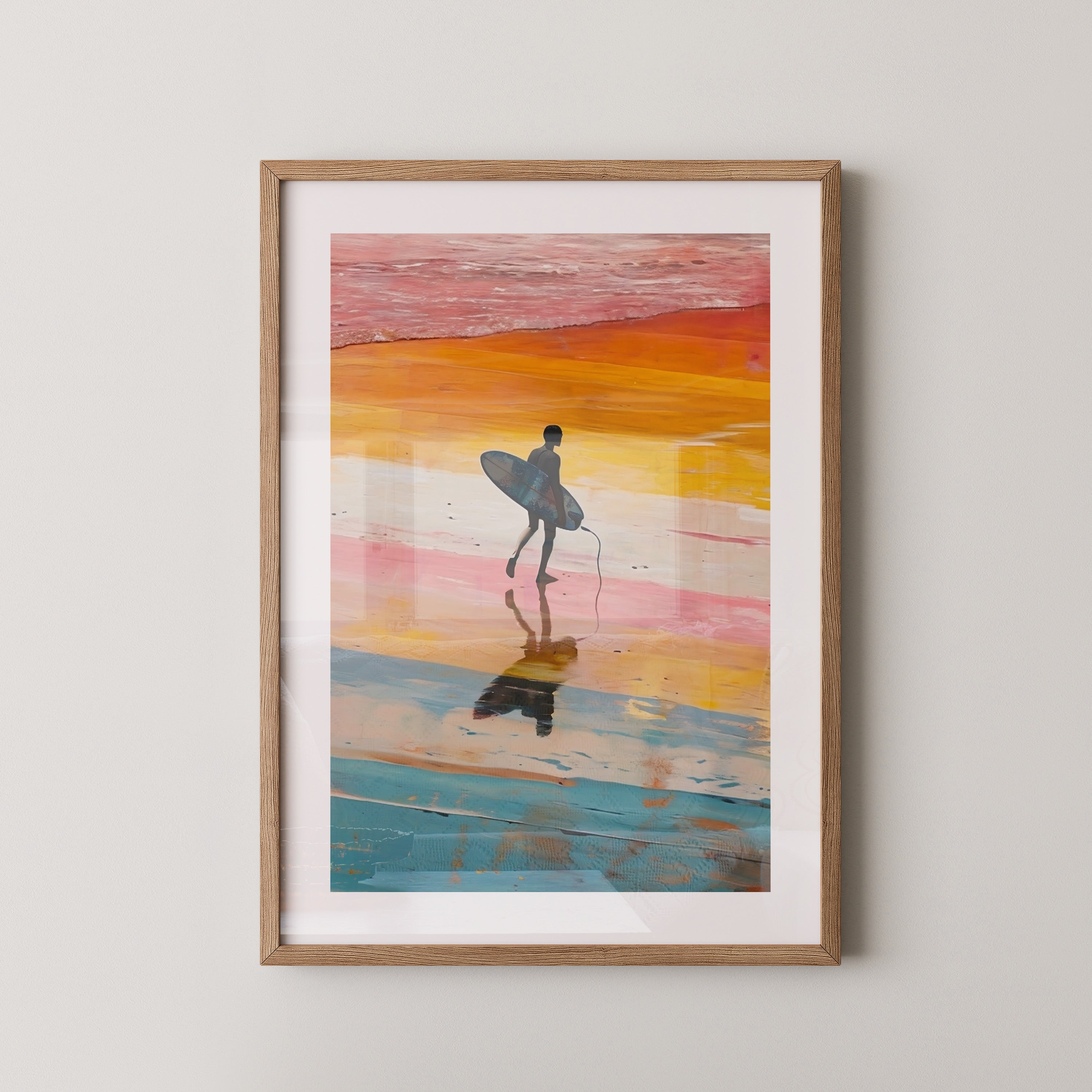 Surfer Bunte Spiegelung Küste