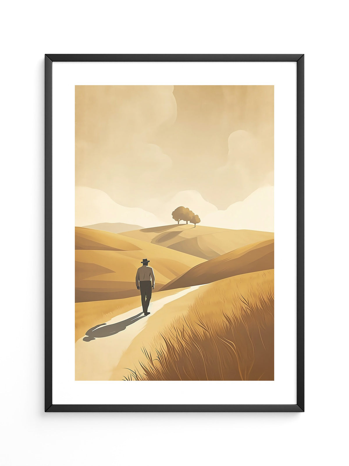 Wanderer in goldener Stille