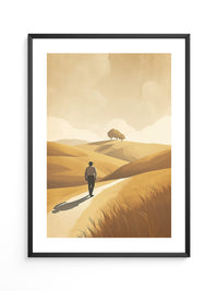 Wanderer in goldener Stille