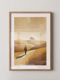 Wanderer in goldener Stille