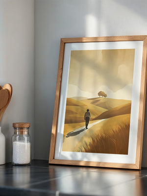 Wanderer in goldener Stille