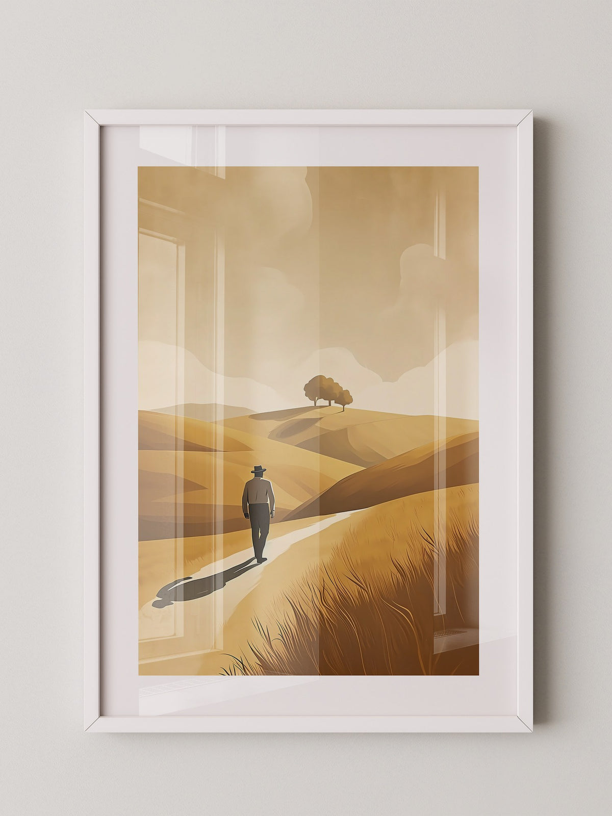 Wanderer in goldener Stille