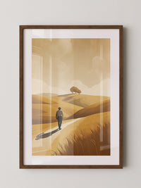 Wanderer in goldener Stille