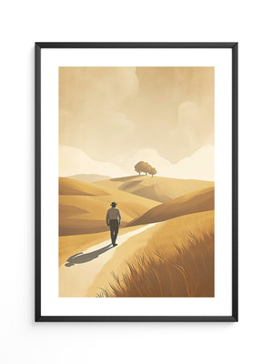 Wanderer in goldener Stille