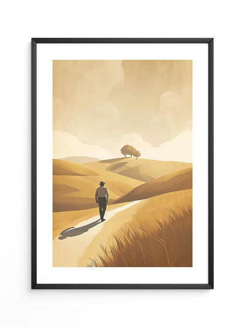 Wanderer in goldener Stille