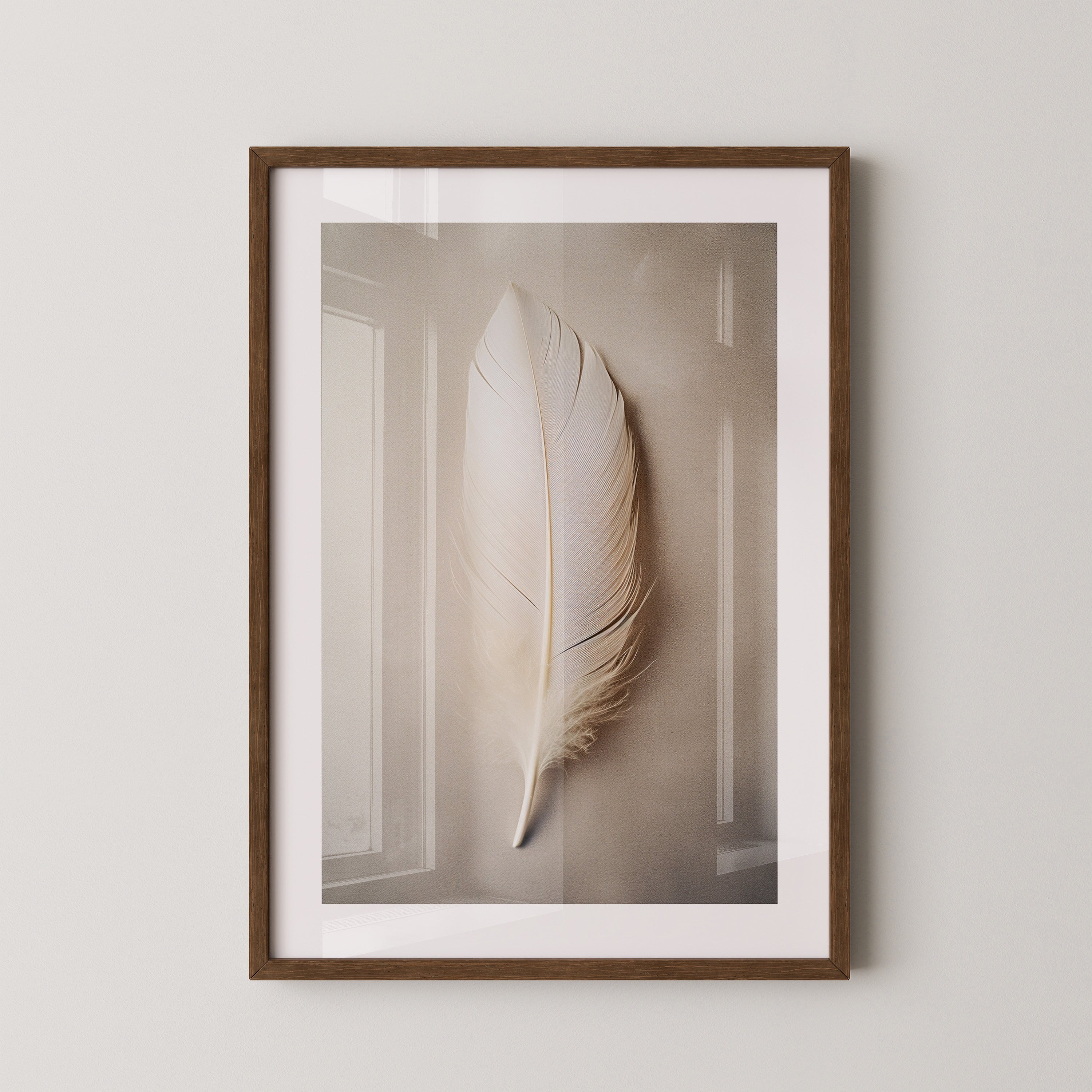 Feder Beige Minimalistisch Still