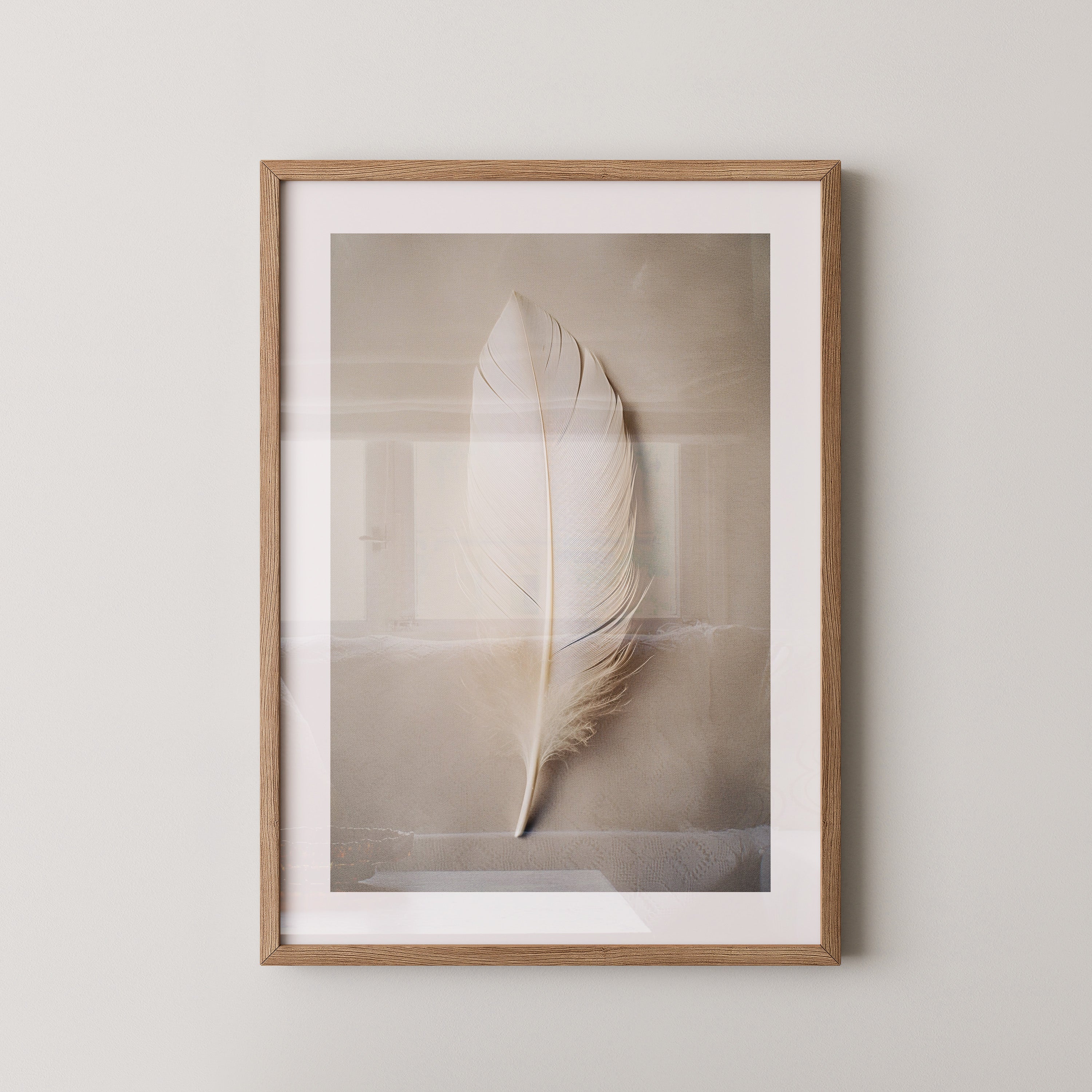 Feder Beige Minimalistisch Still