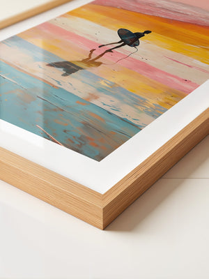 Surfer Strand Regenbogenfarben