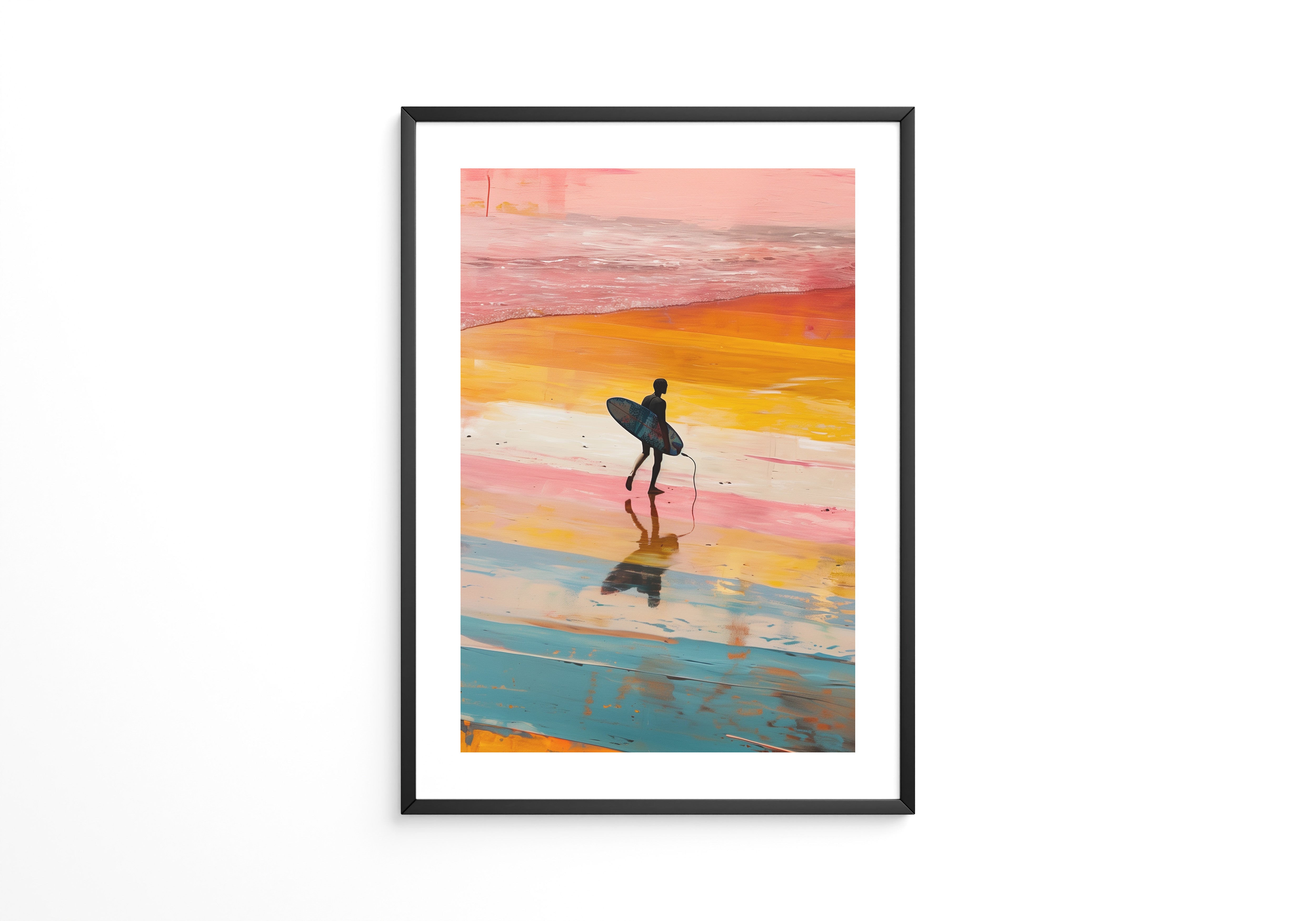 Surfer Strand Regenbogenfarben