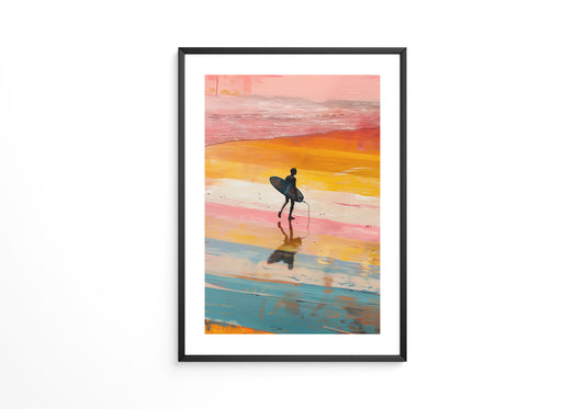 Surfer Strand Regenbogenfarben