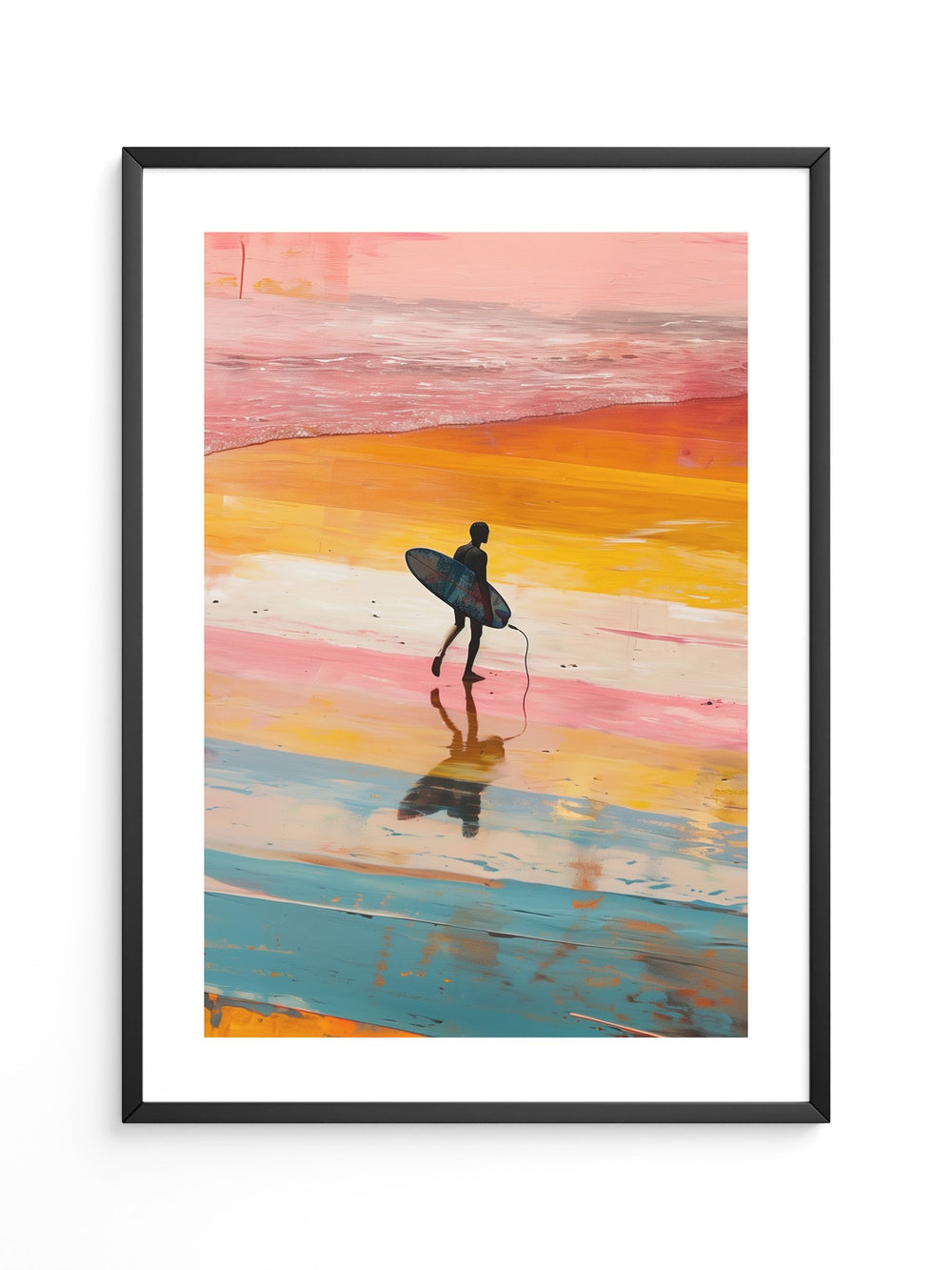 Surfer Strand Regenbogenfarben